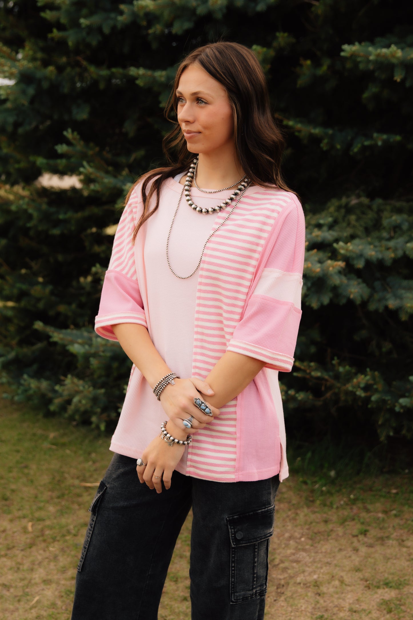 Pink Stripe Top