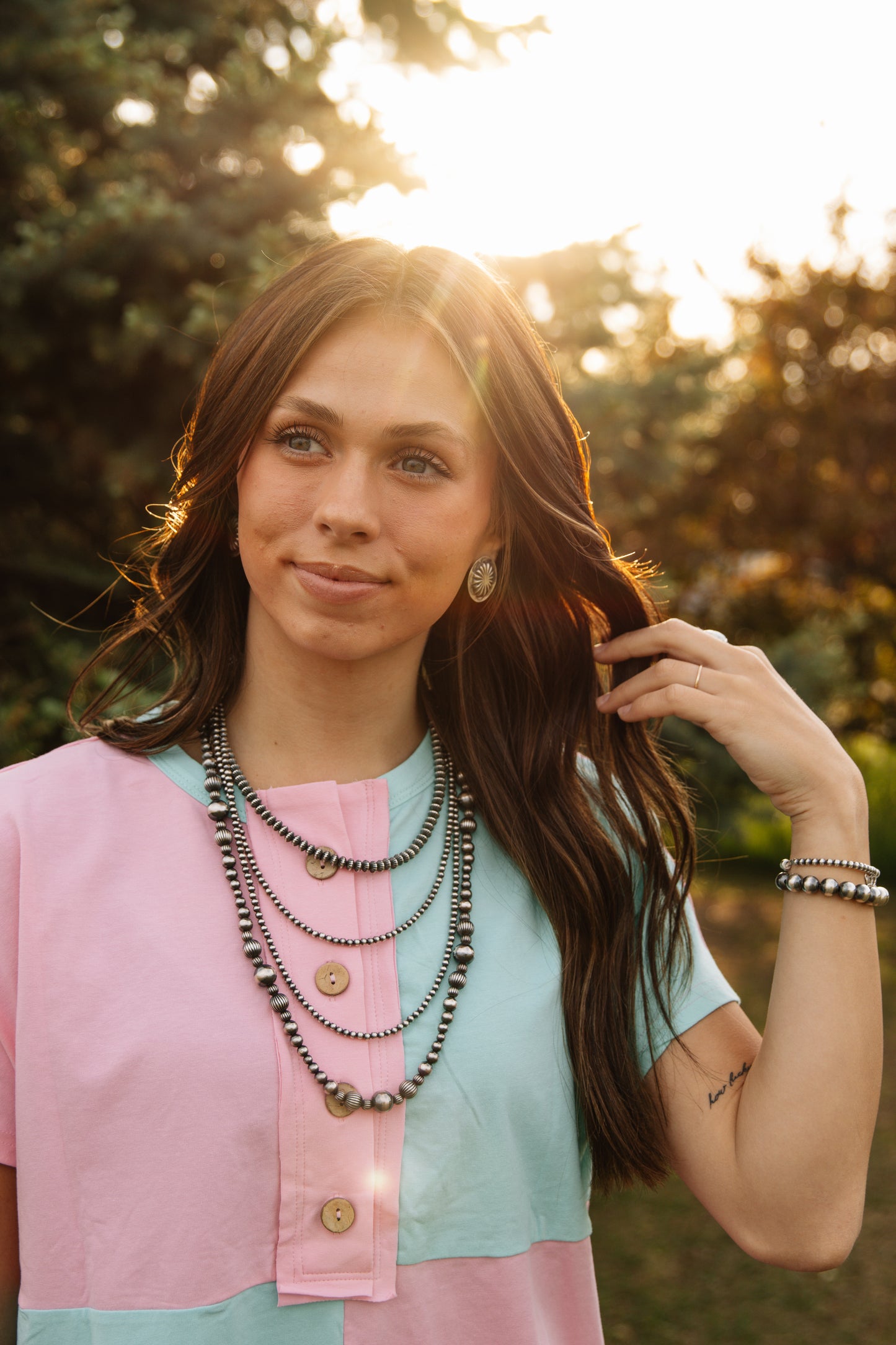 Pink & Green Top
