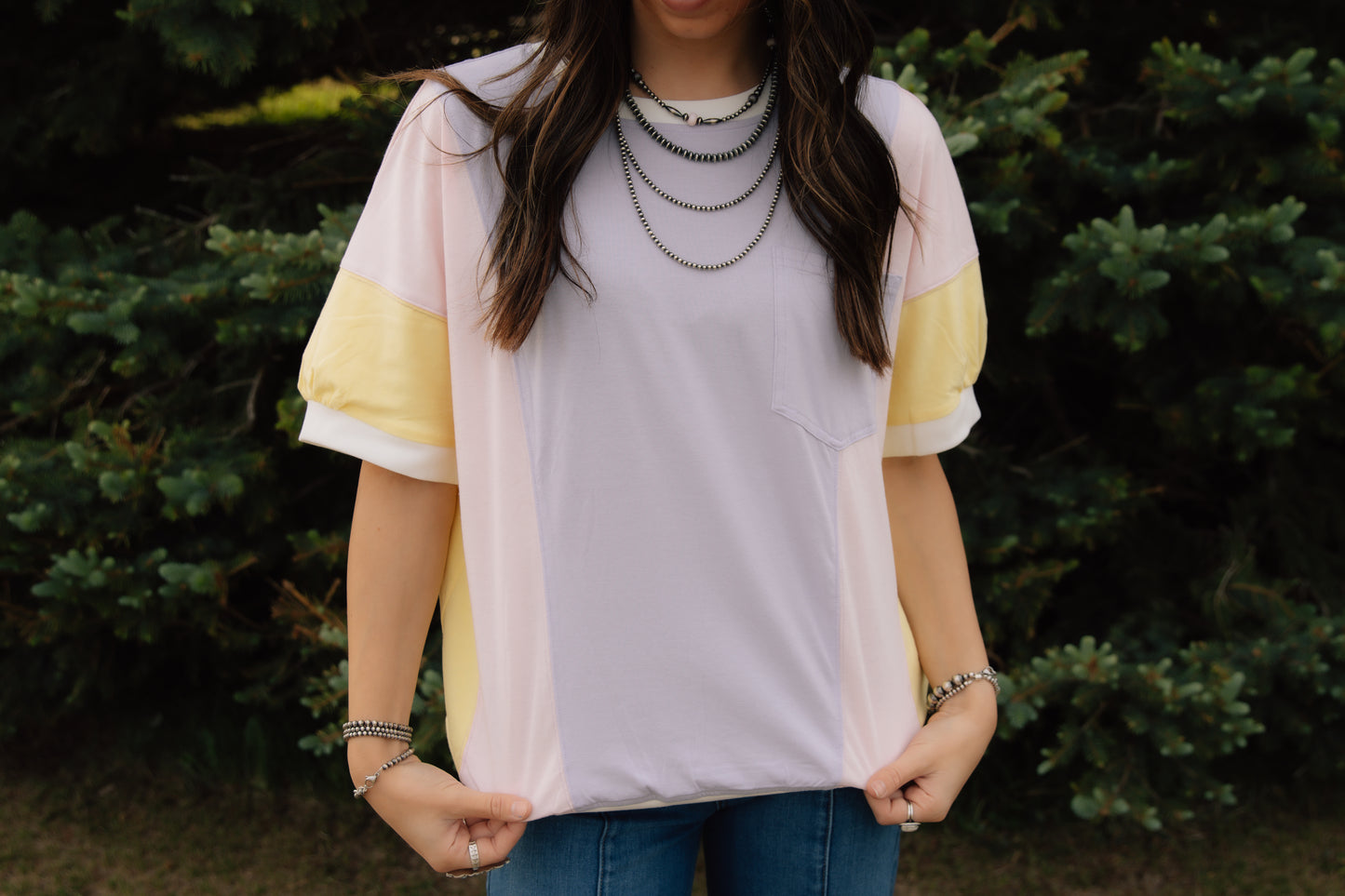 Purple Colorblock Top