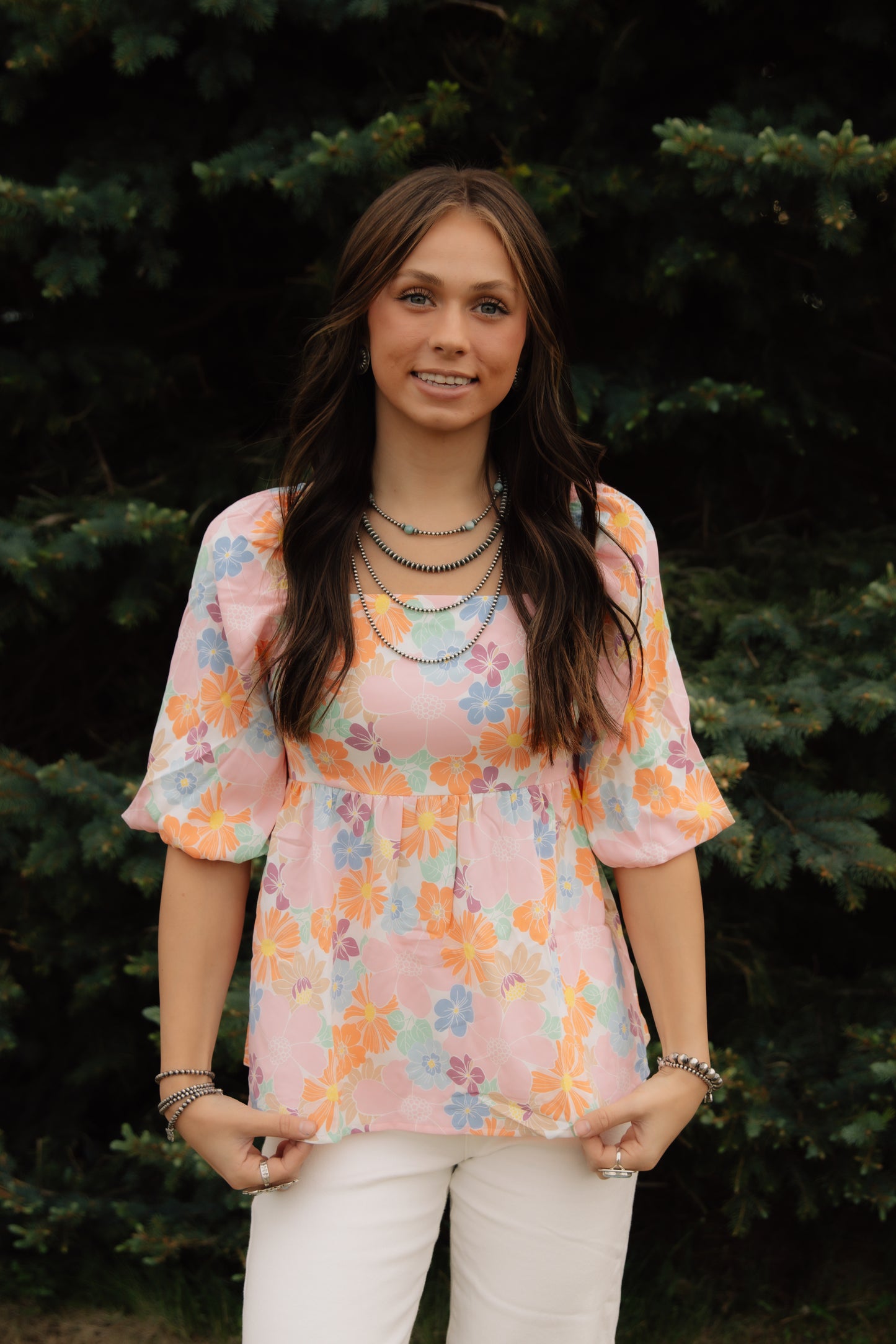 Pink Floral Top
