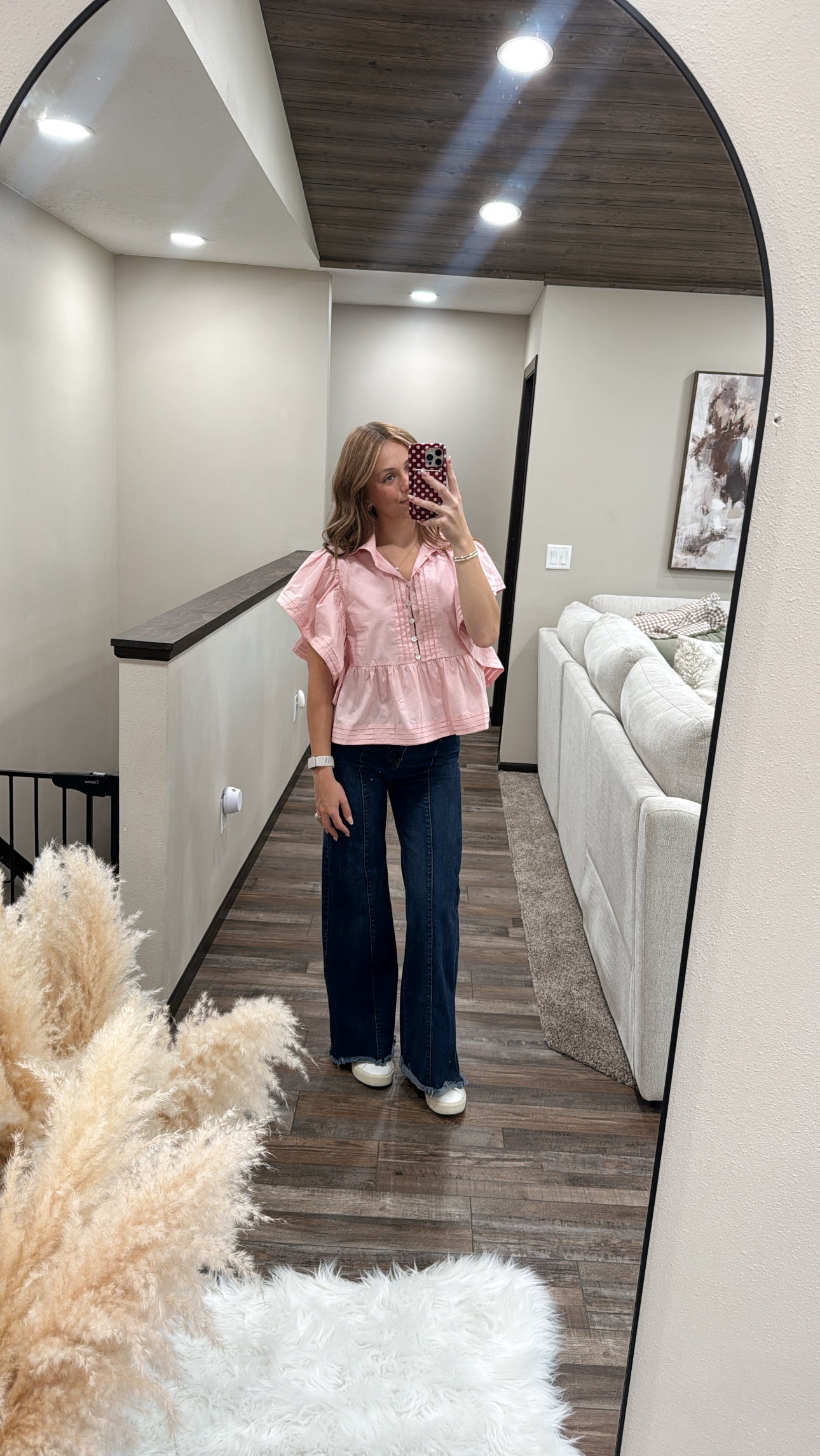 Baby Pink Ruffle Top