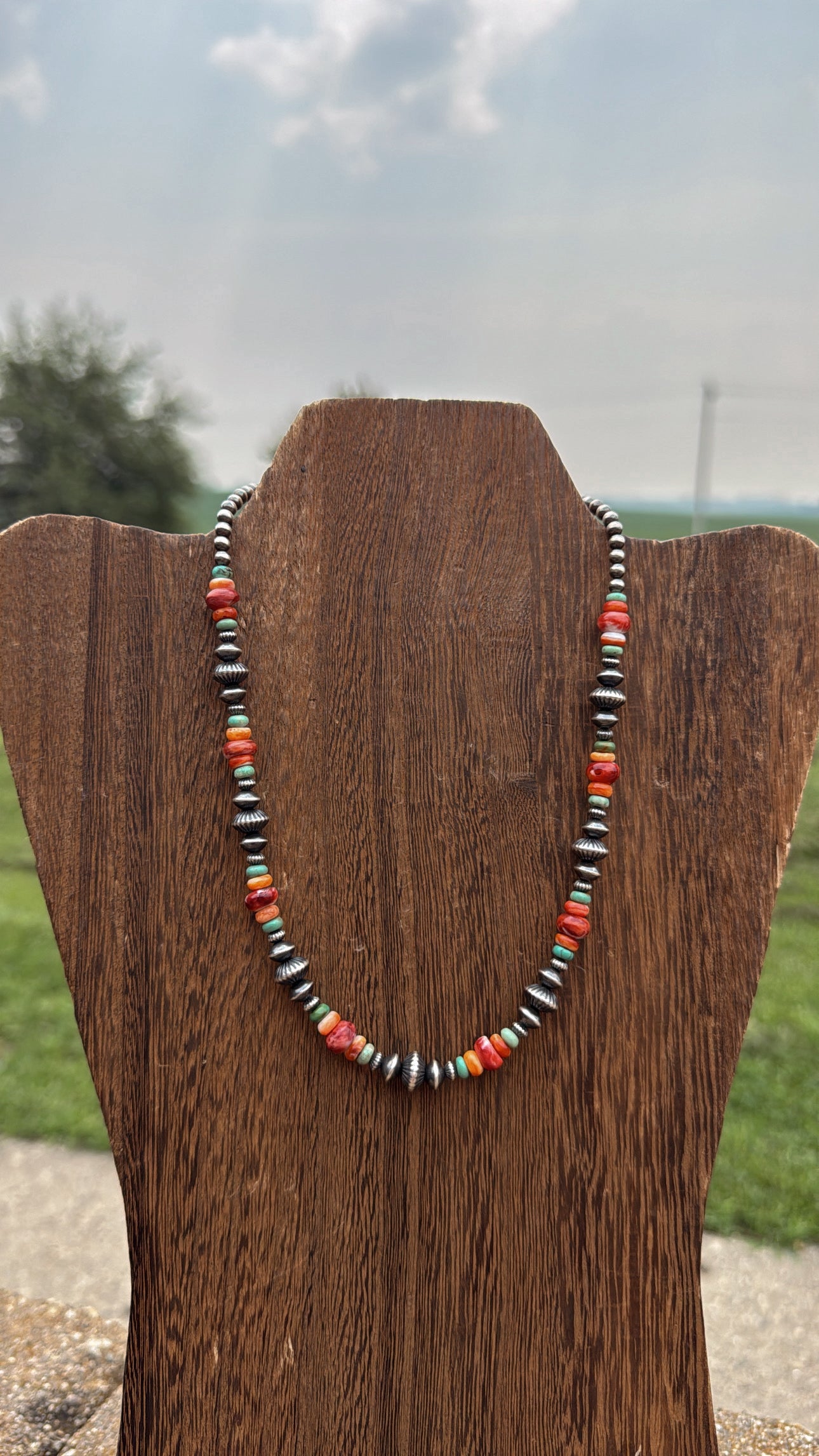 14" Red/Orange/Turquoise
