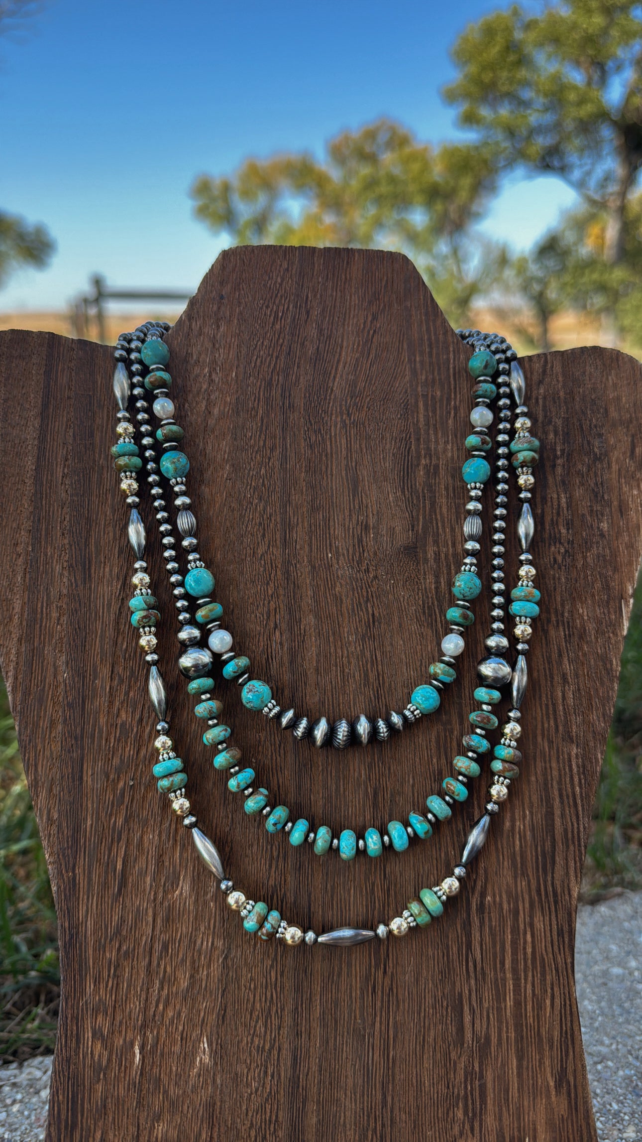 16" Turquoise & Freshwater Pearl