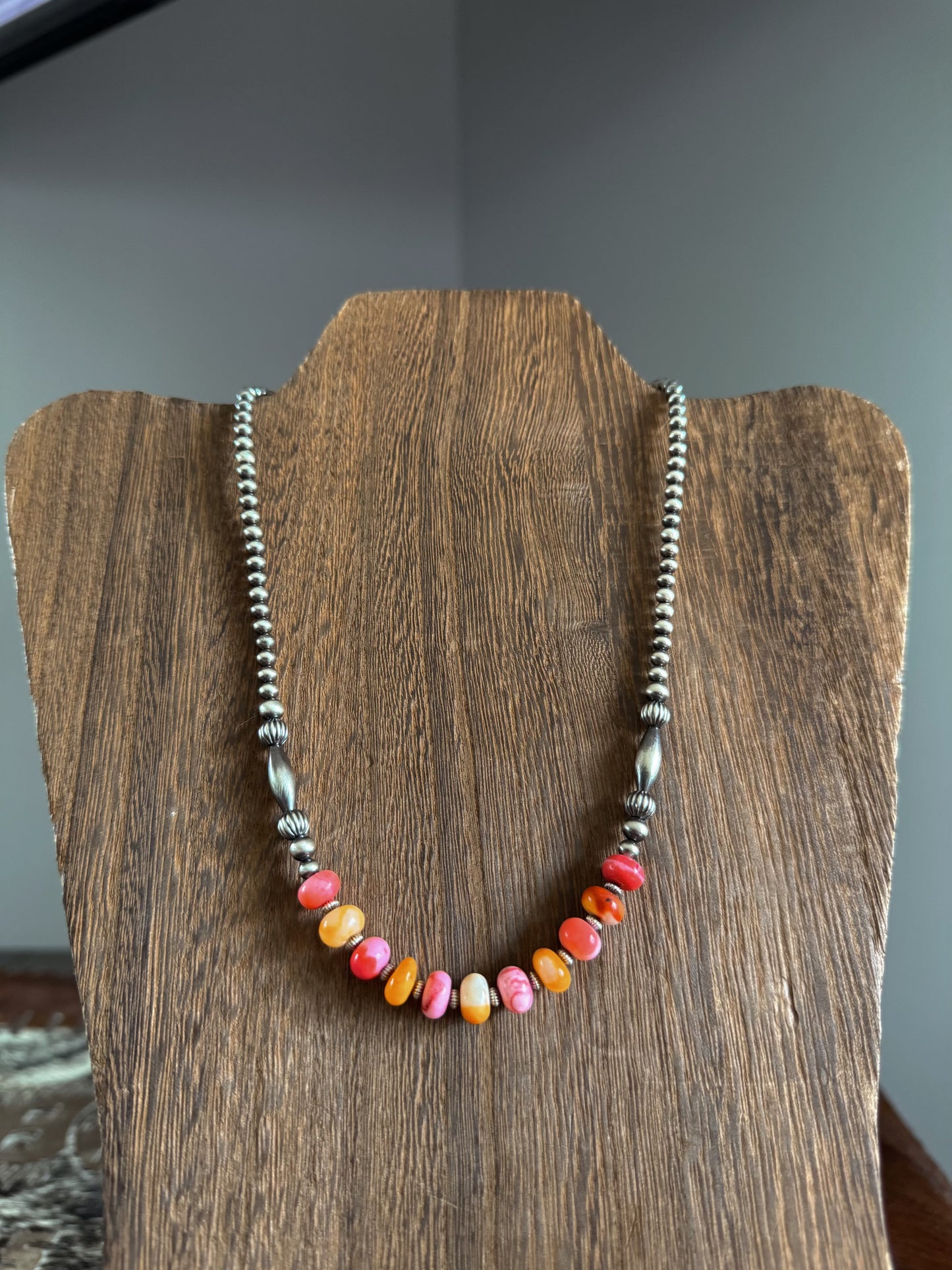 17" Pink & Orange Opal