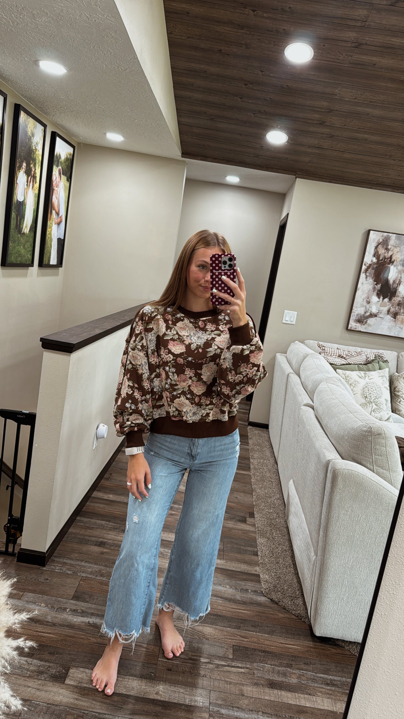 Floral Fleece Sweatshirt
