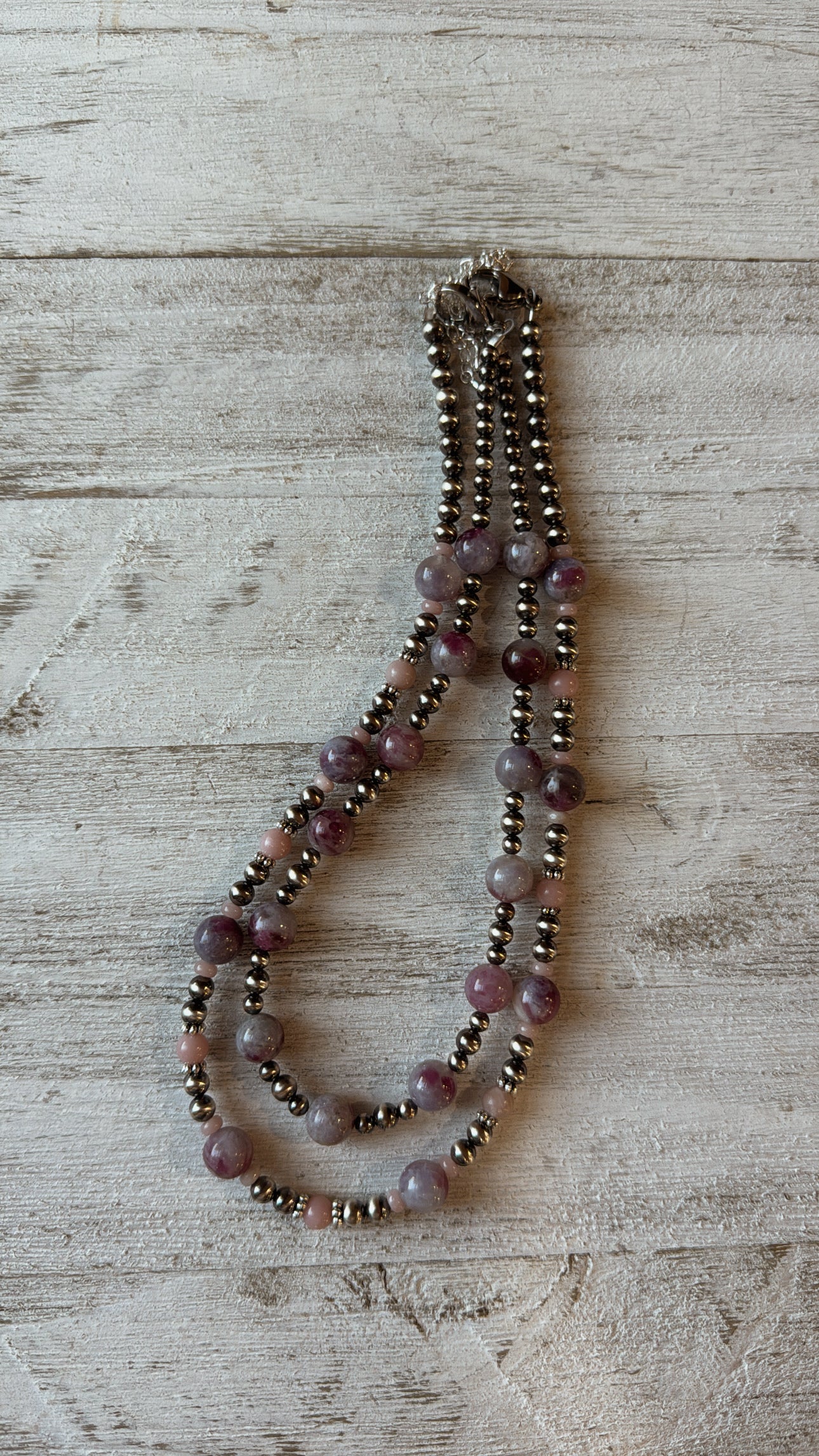 16" Pink Tourmaline/Lepidolite/Pink Opal