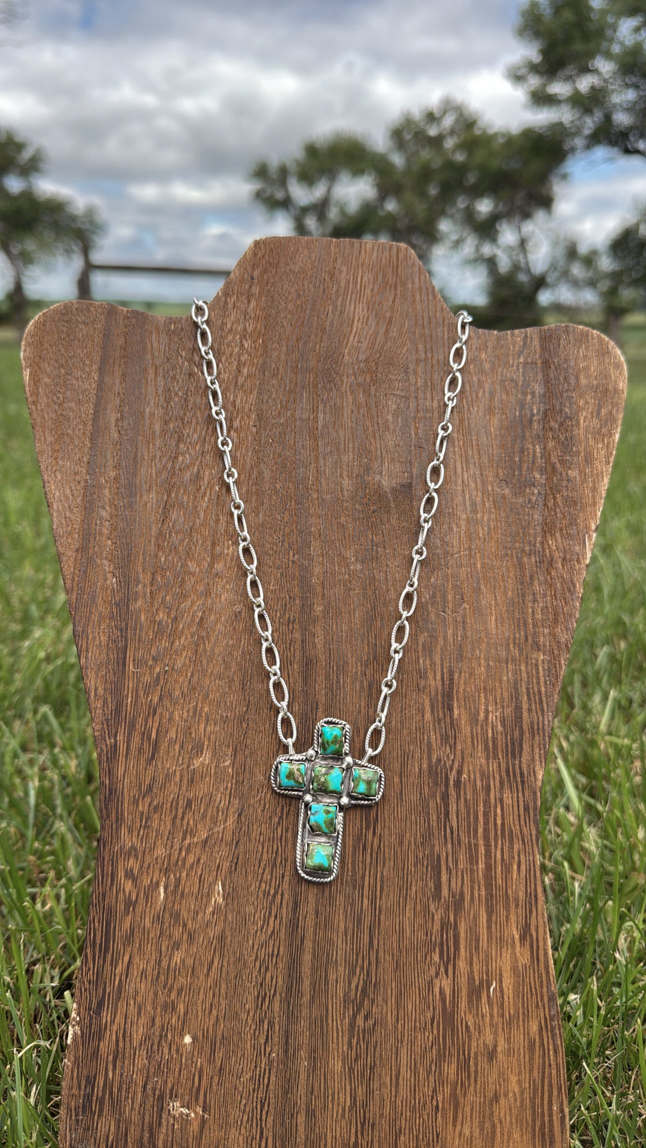 18" Sonoran Mountain Cross Necklace