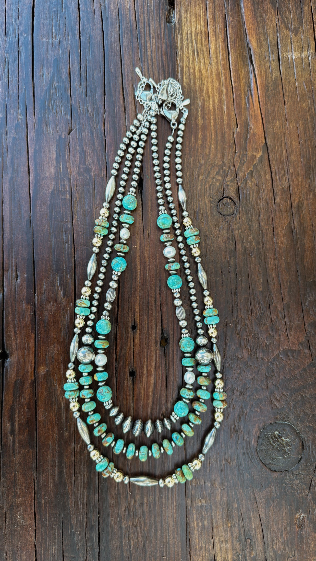 18" Turquoise & Gold