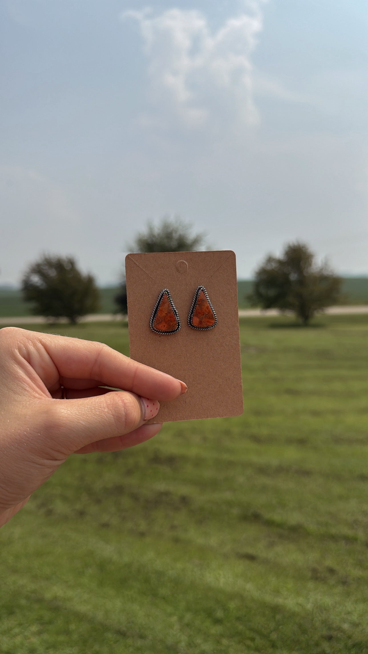 Apple Coral Studs