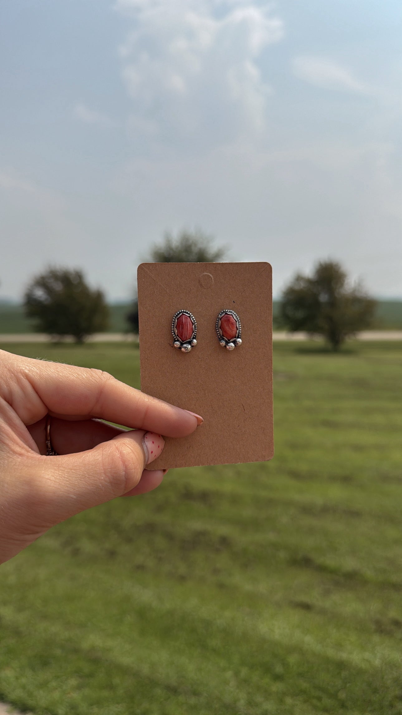 Red Spiny Studs