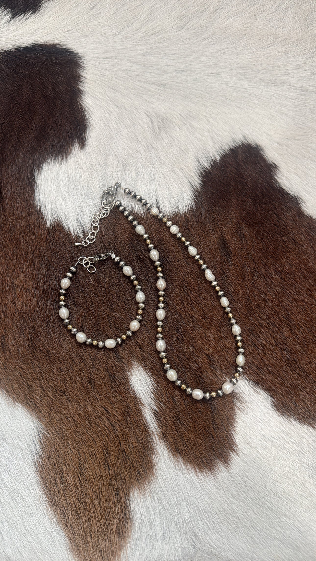Freshwater Pearls & Gold Set