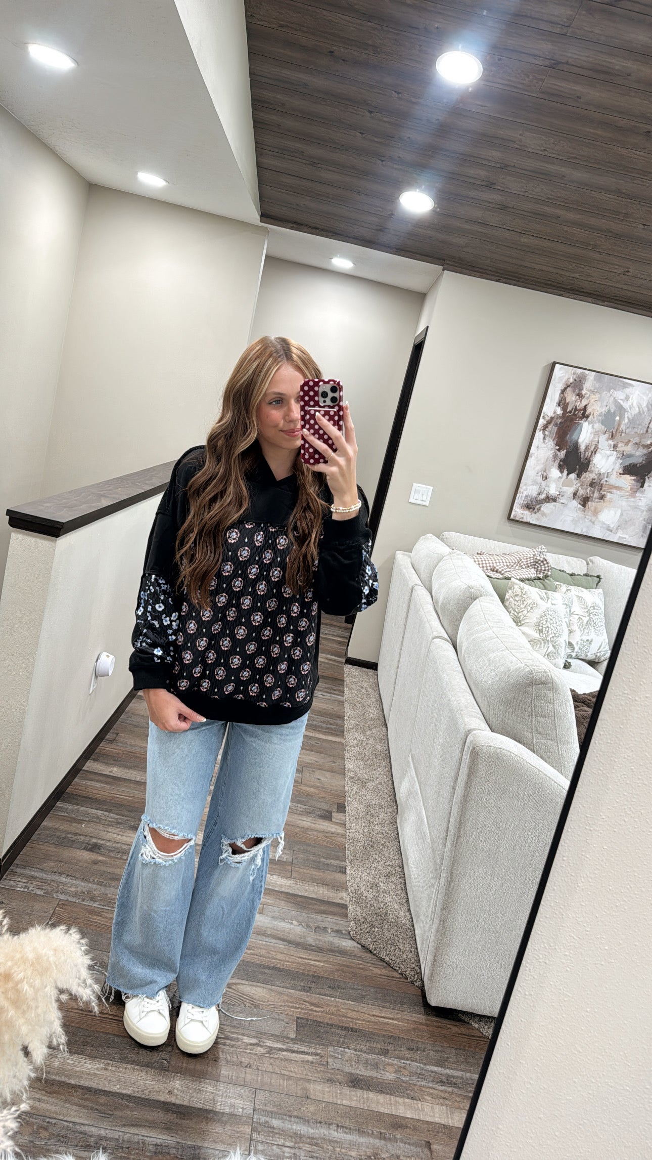 Patchwork Quilted Hoodie