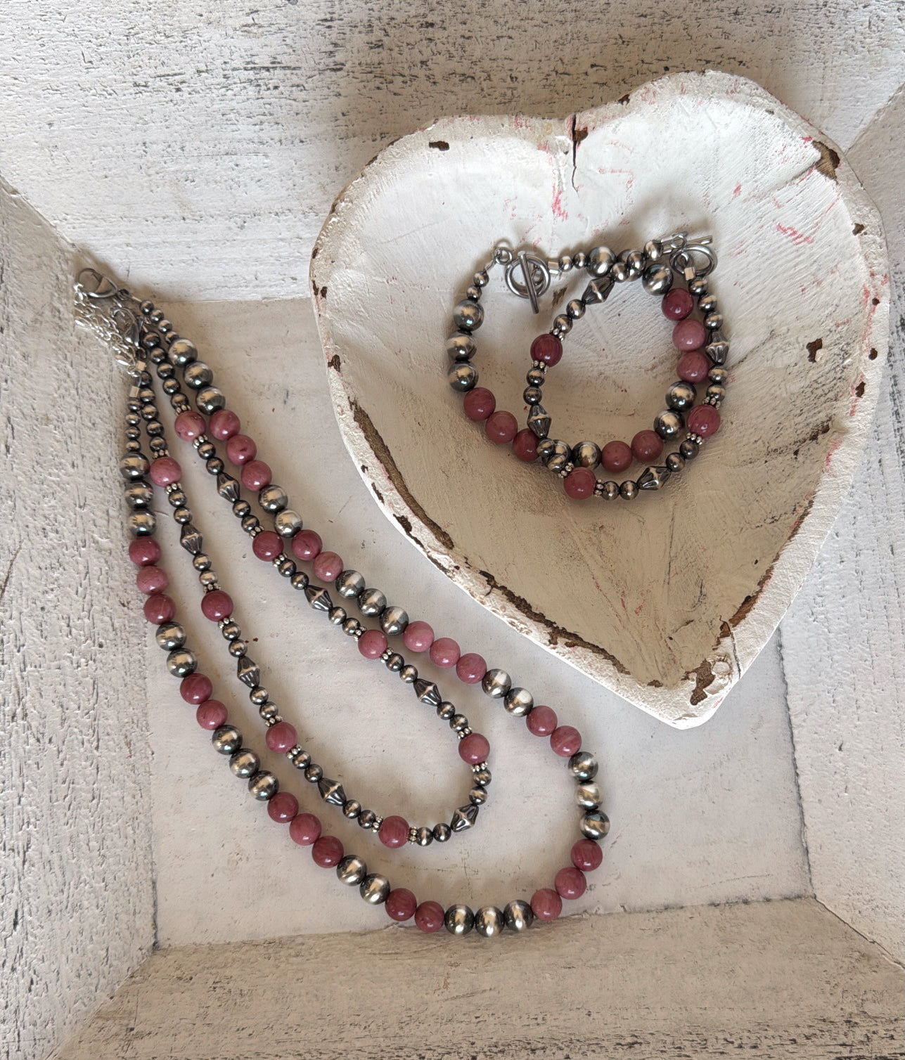Pink Rhodonite 8mm Bracelet