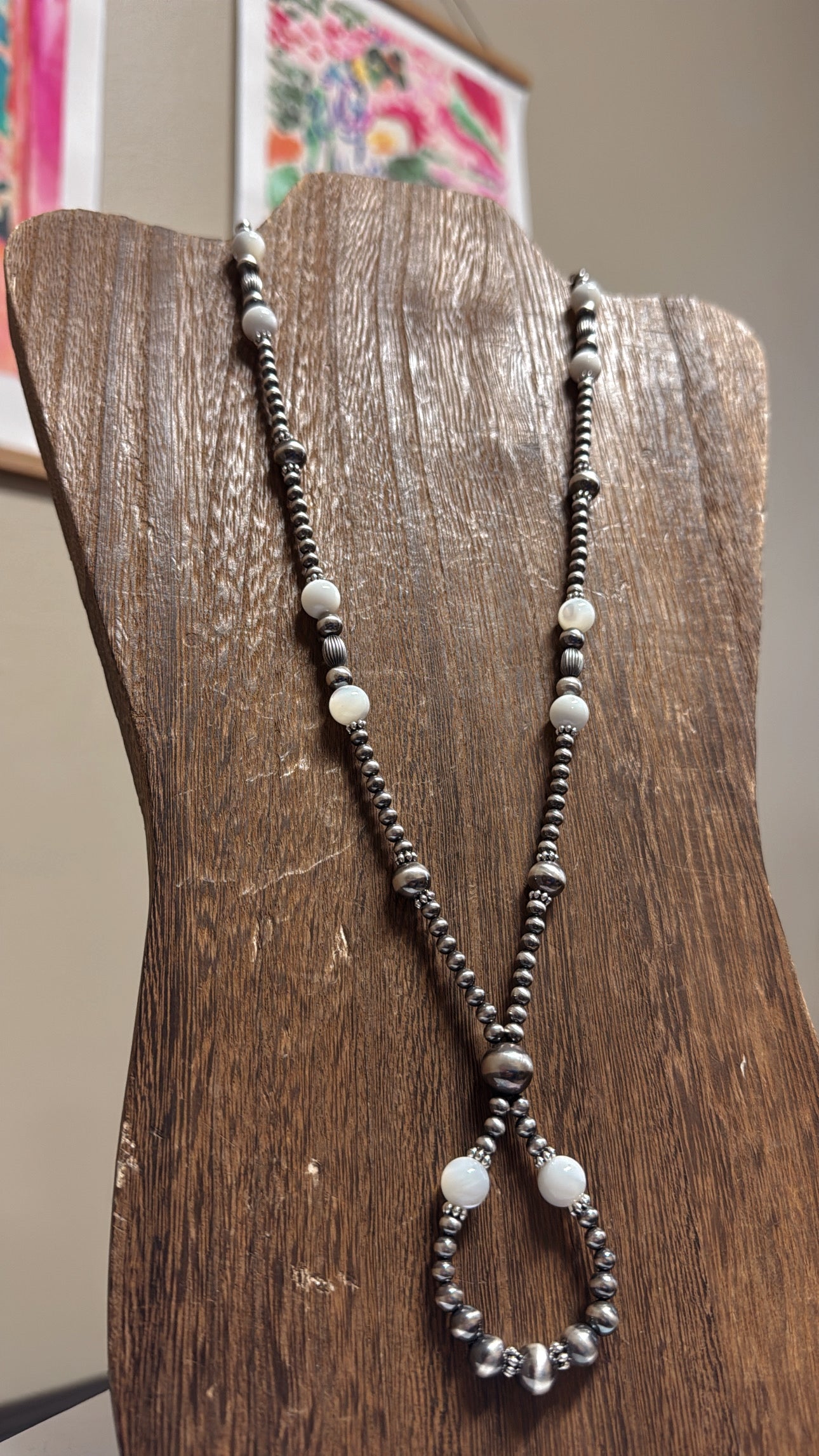 Mother of Pearl Loop Necklace
