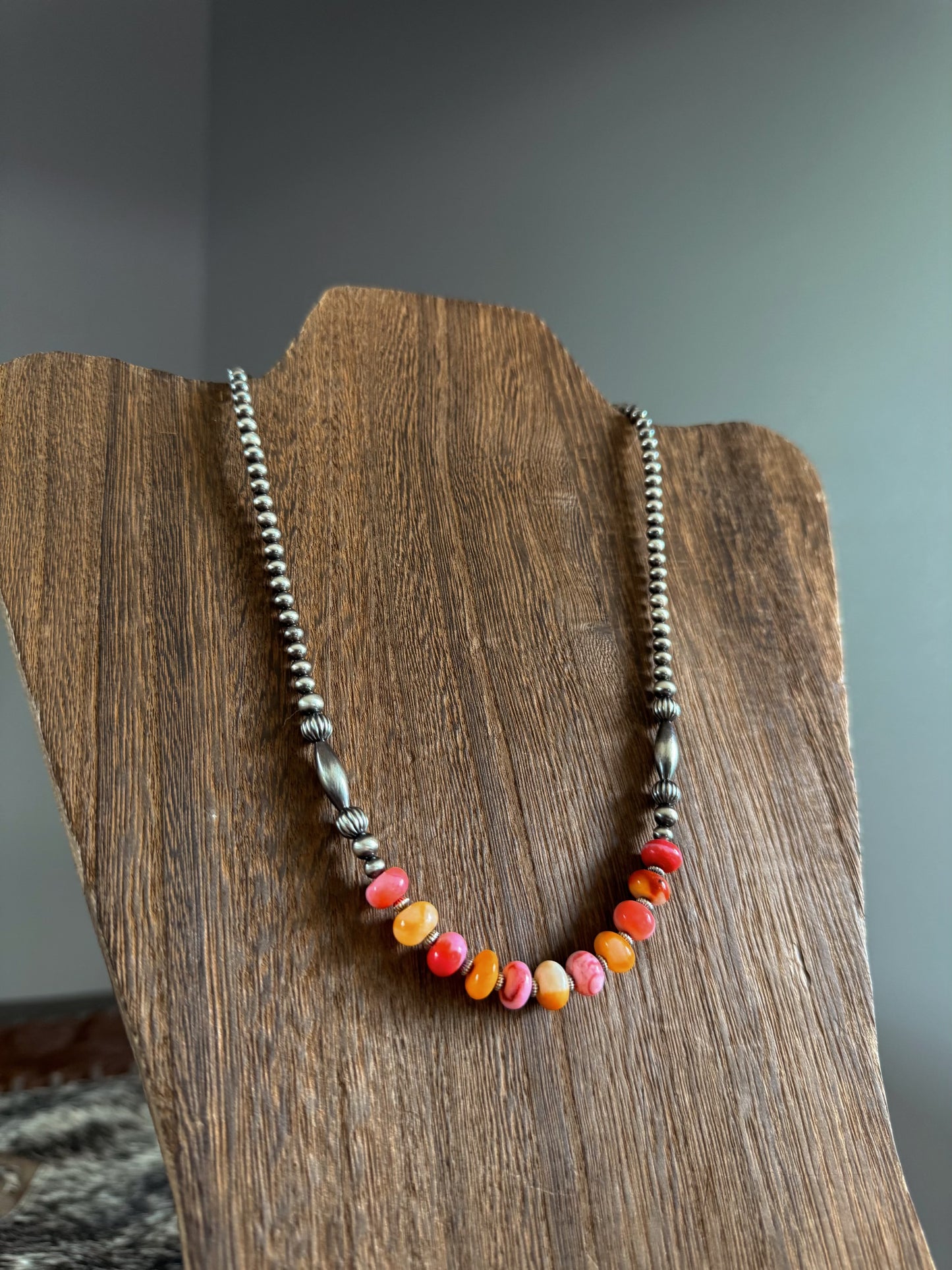 17" Pink & Orange Opal