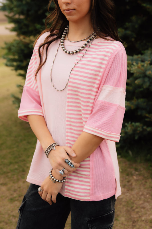 Pink Stripe Top