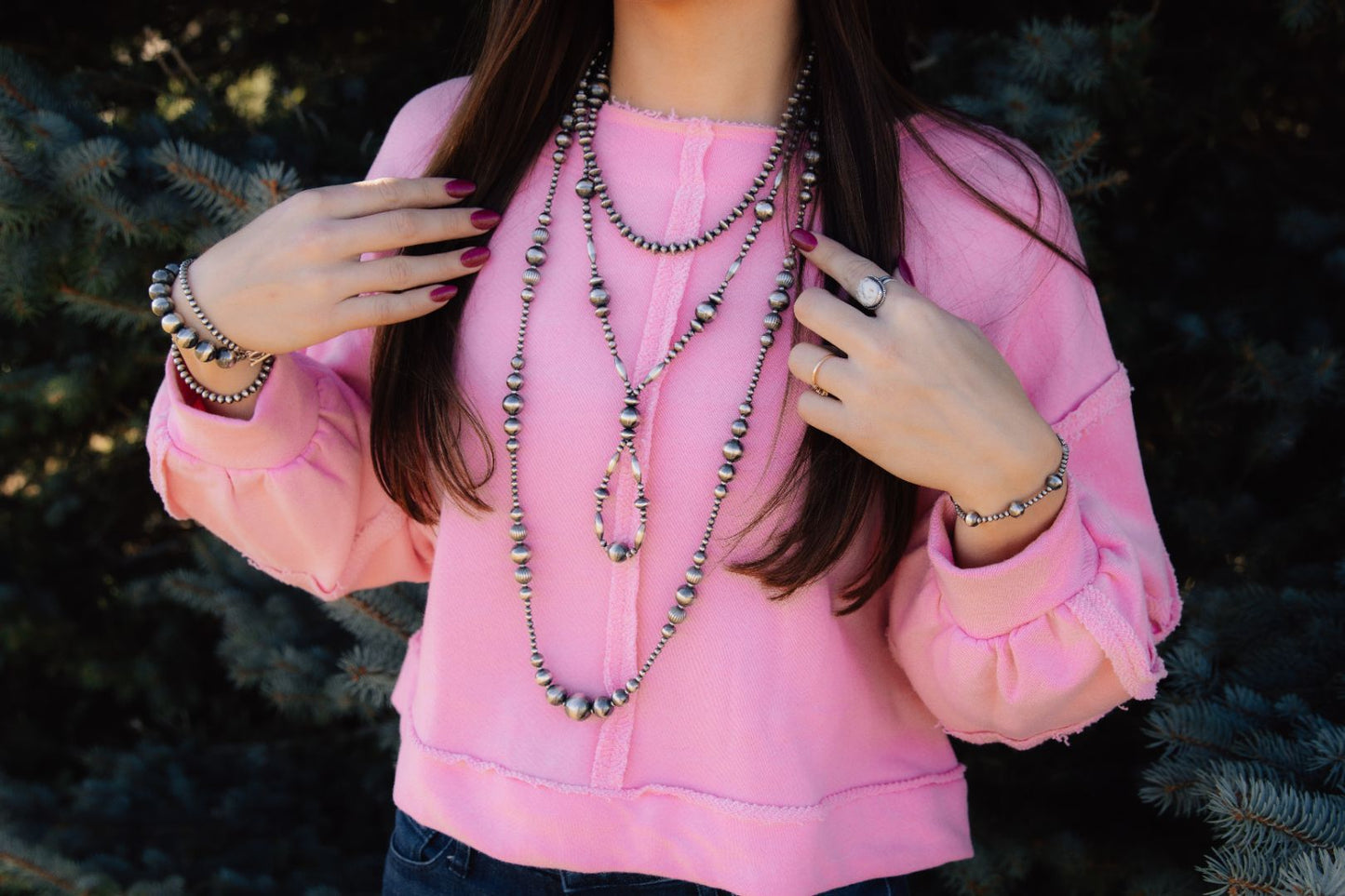 Pink Cropped Sweatshirt