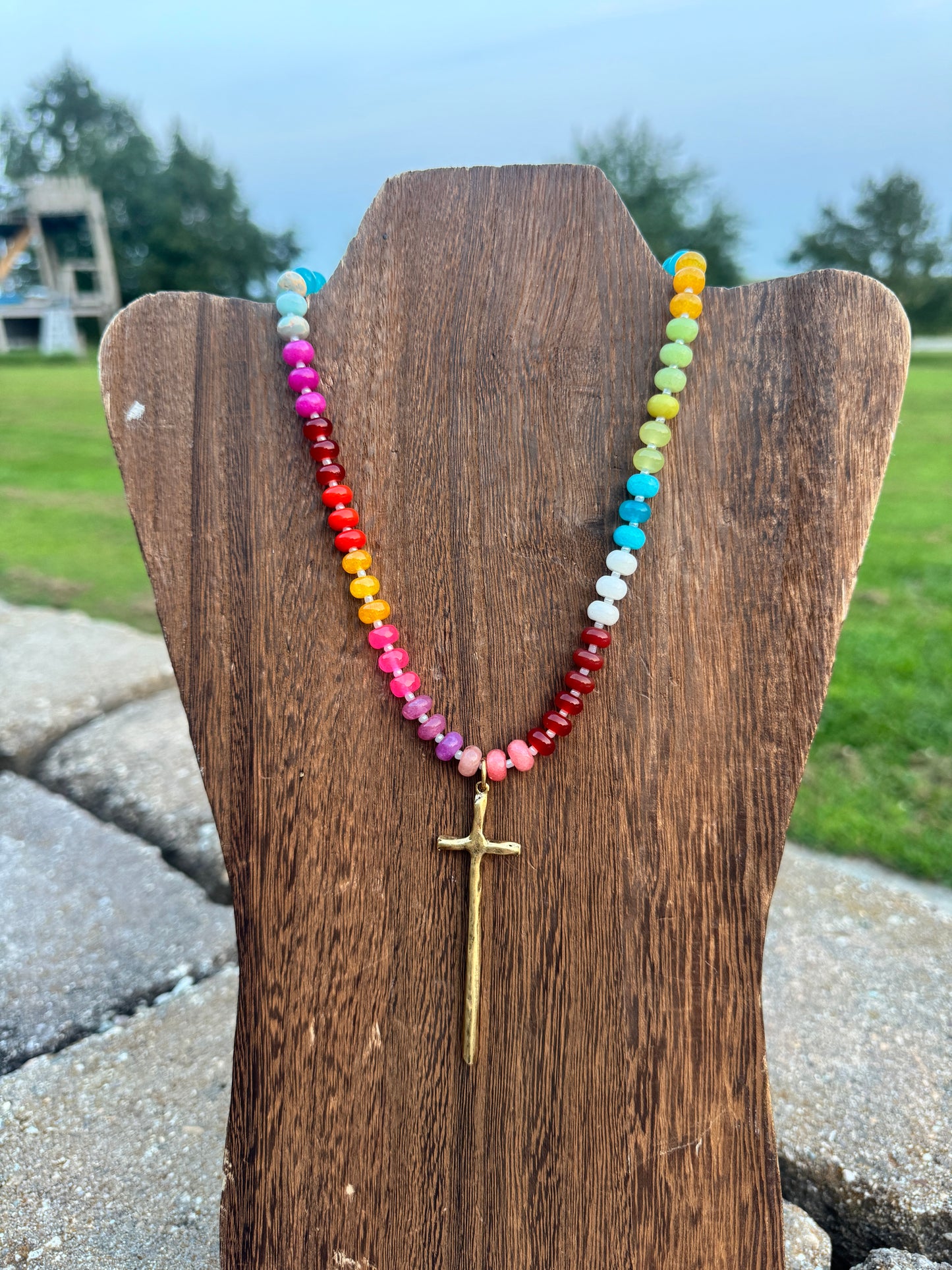 Beaded Cross Necklace
