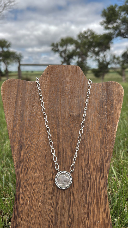 18" Buffalo Coin Necklace