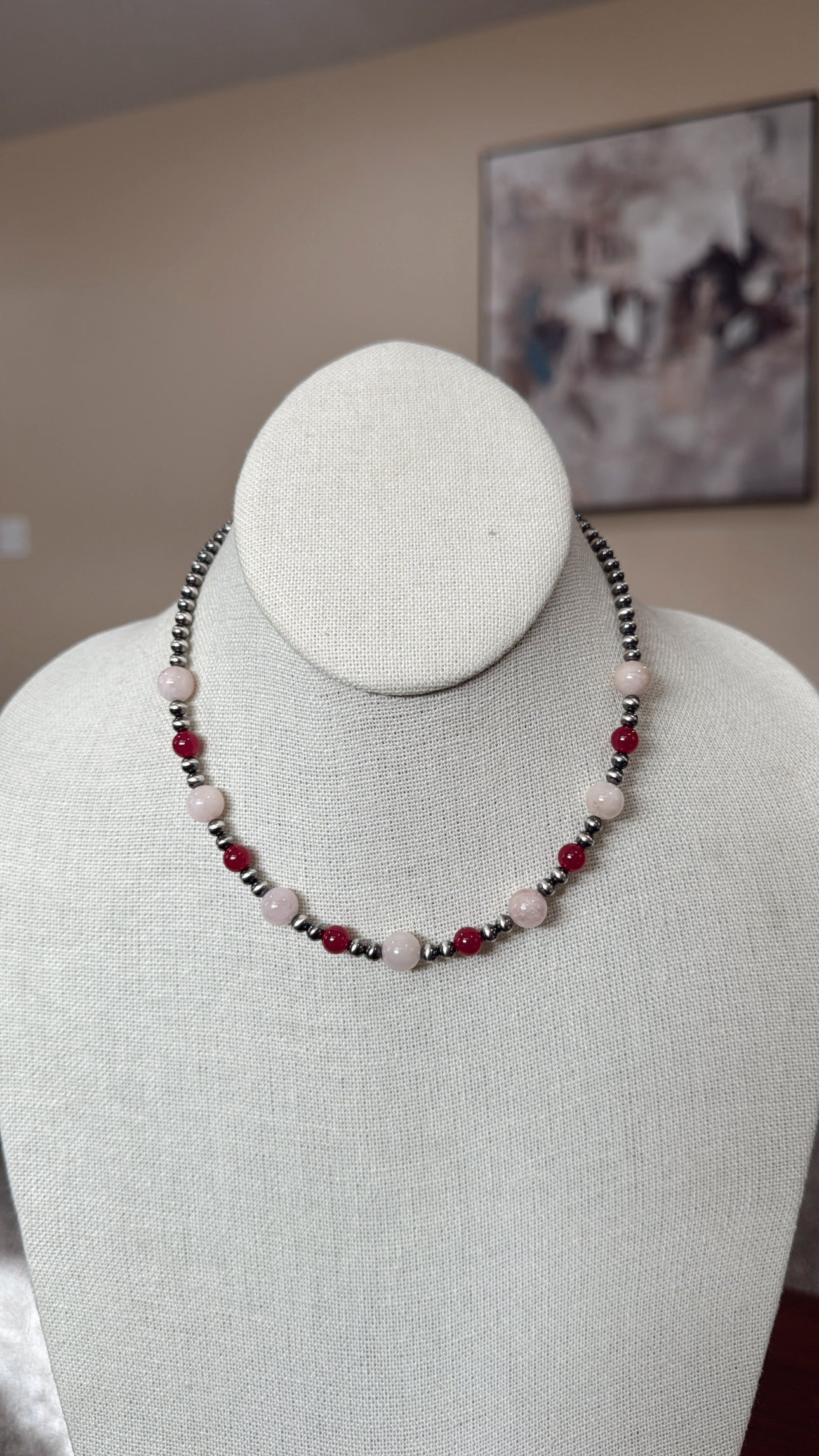 14" Pink Opal & Ruby