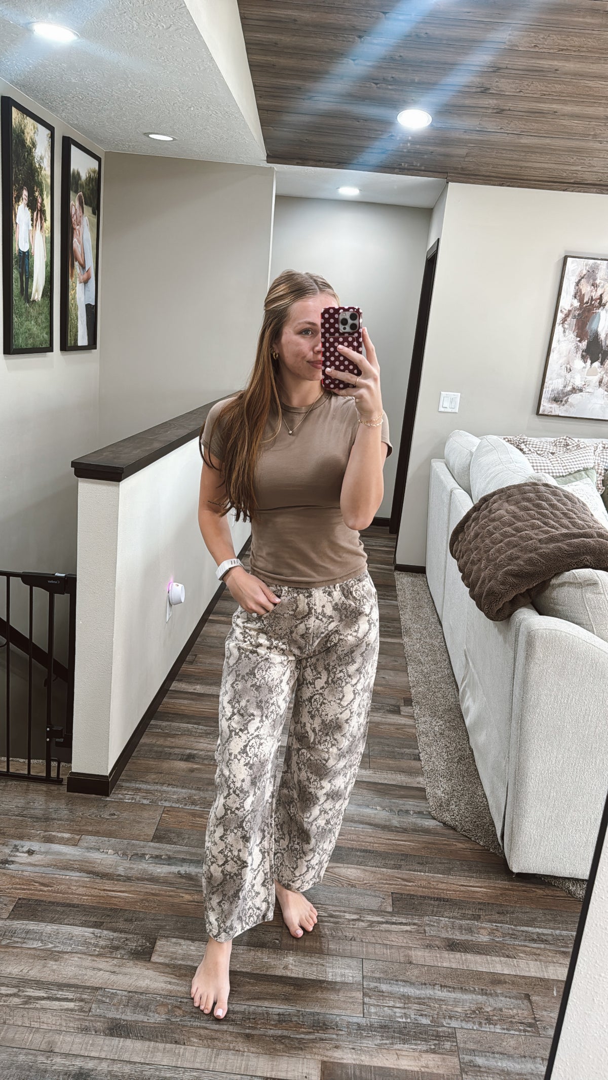 Vintage Snakeskin Barrel Pants
