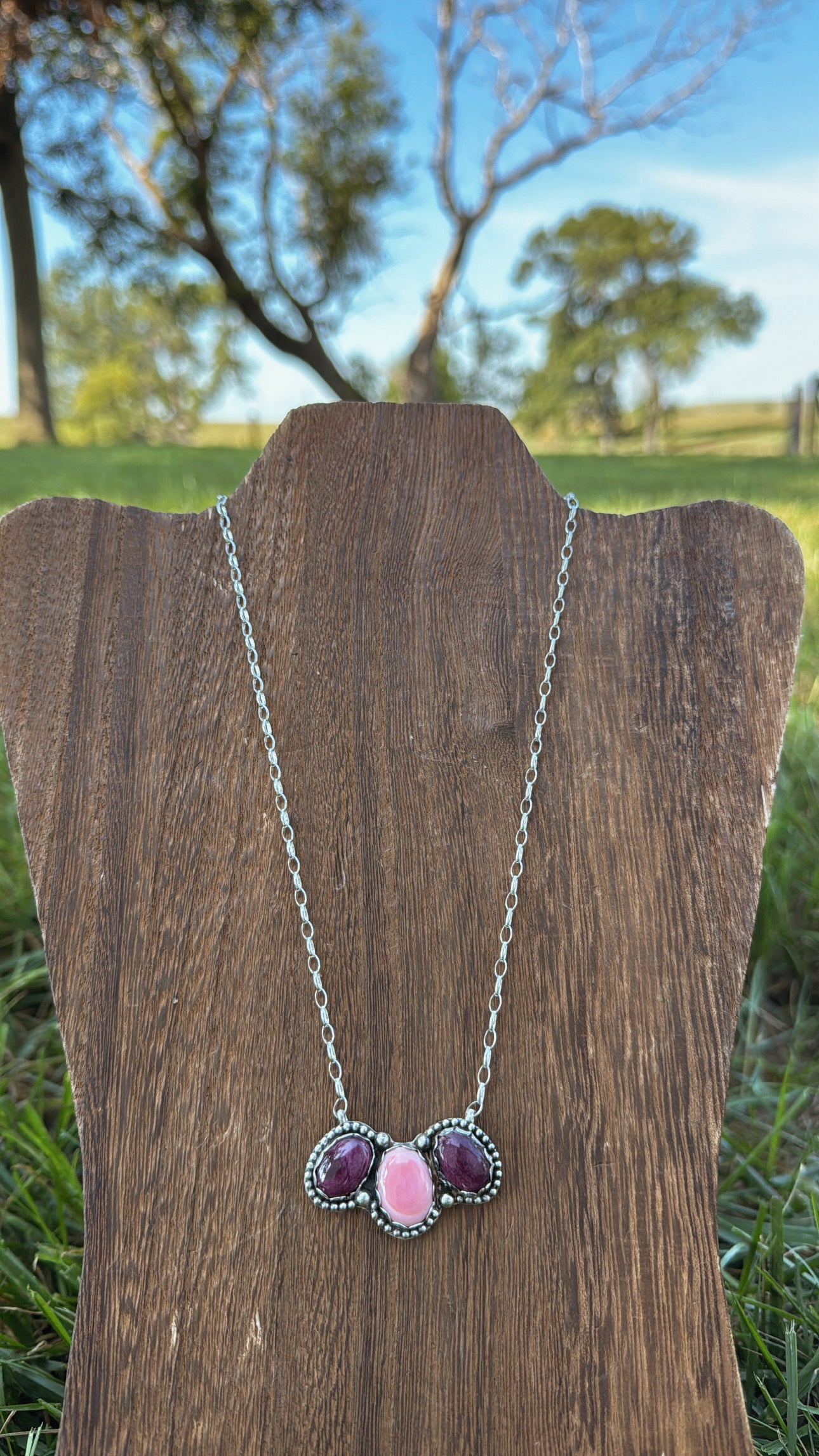Purple Spiny & Conch Shell Necklace