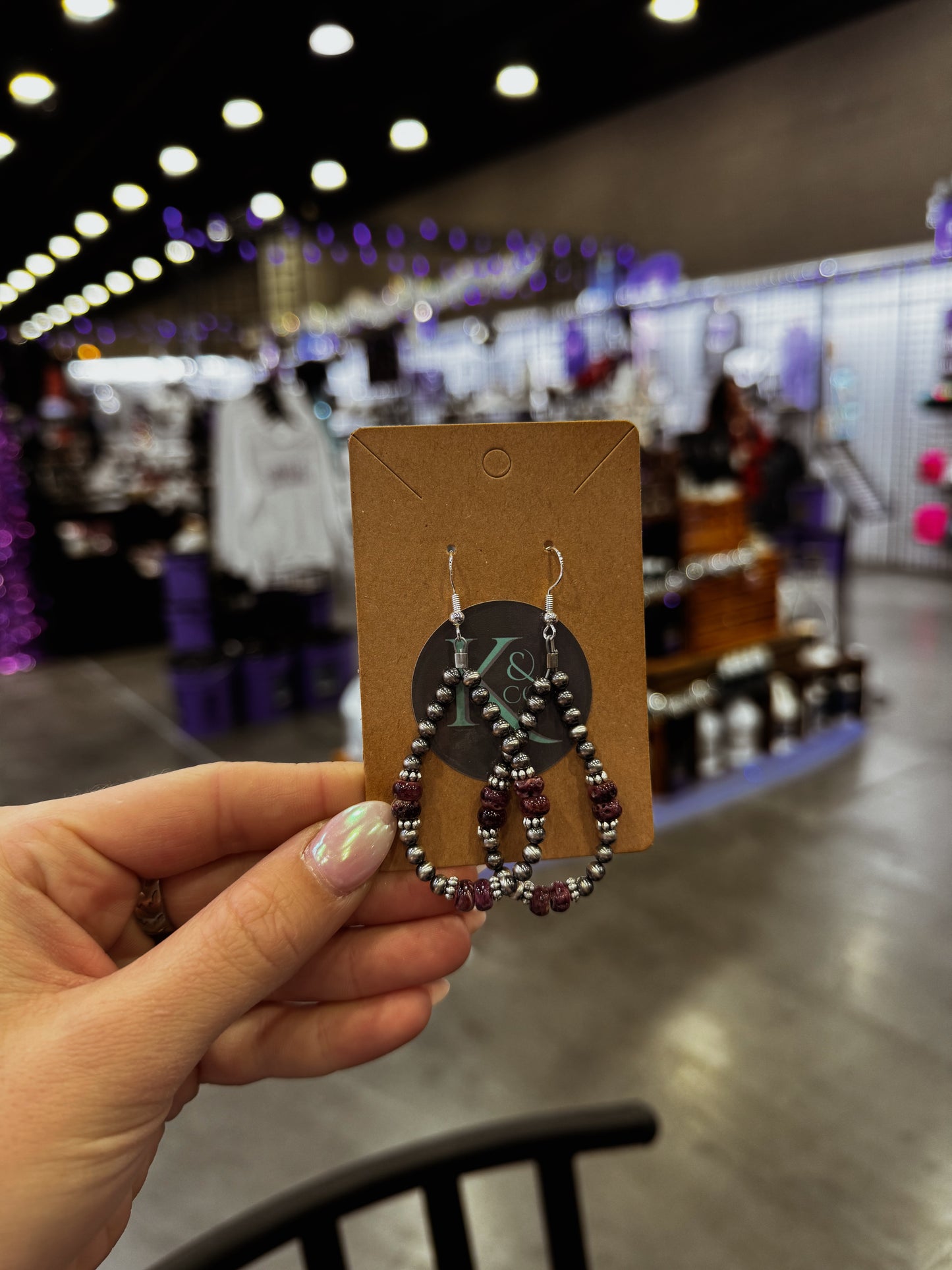 Purple Spiny Earrings