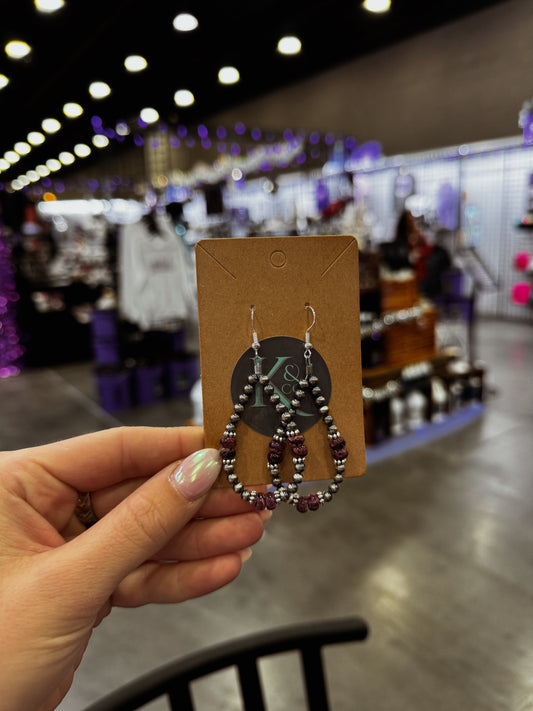 Purple Spiny Earrings