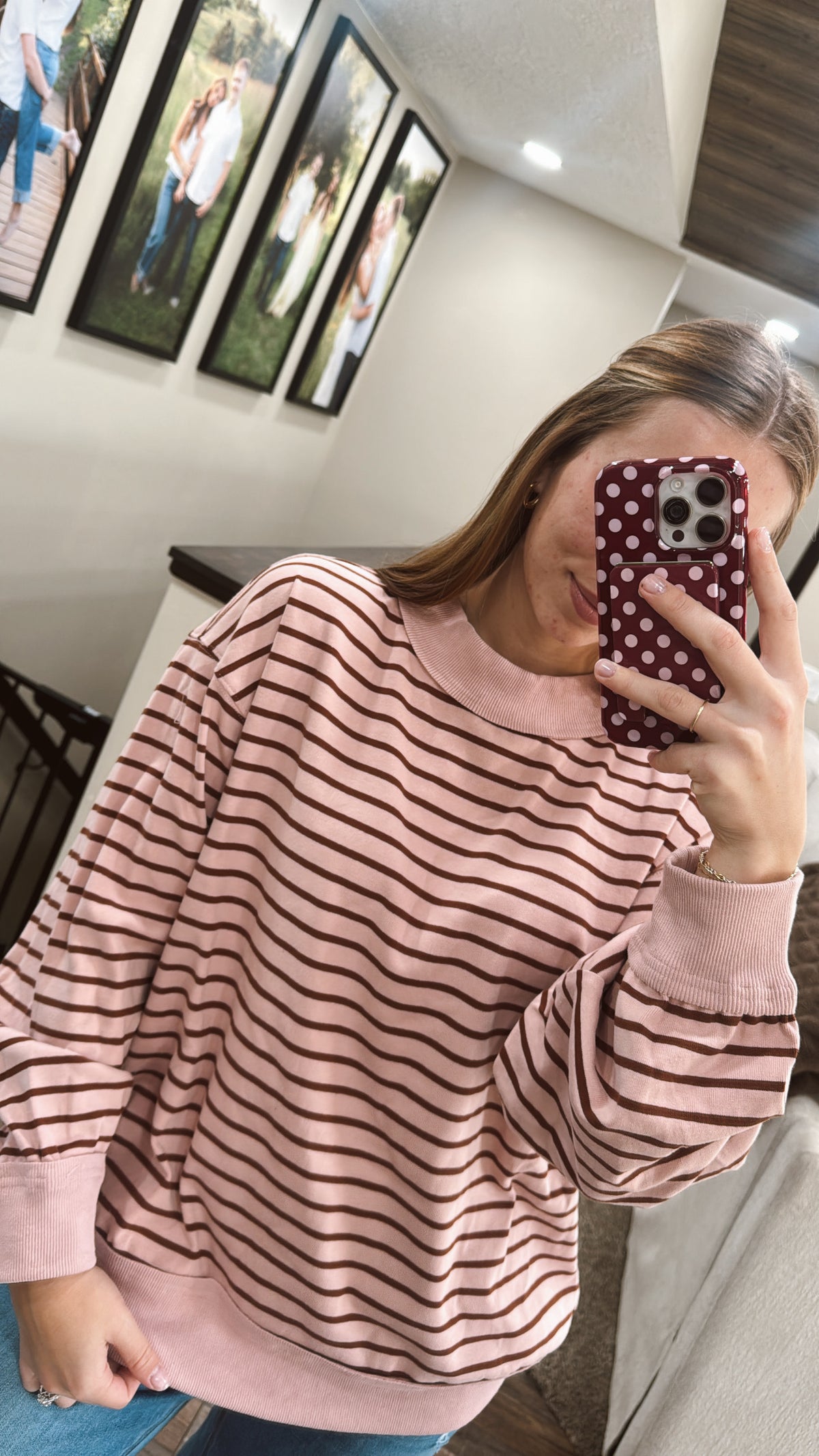 Striped French Terry Pullover