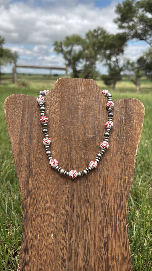 16" Red Floral