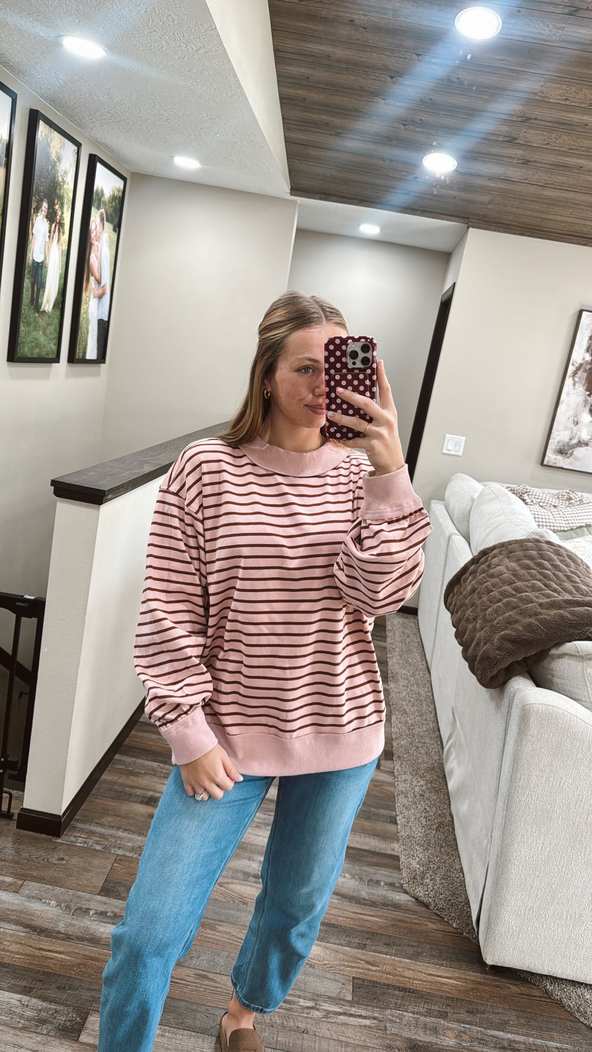Striped French Terry Pullover