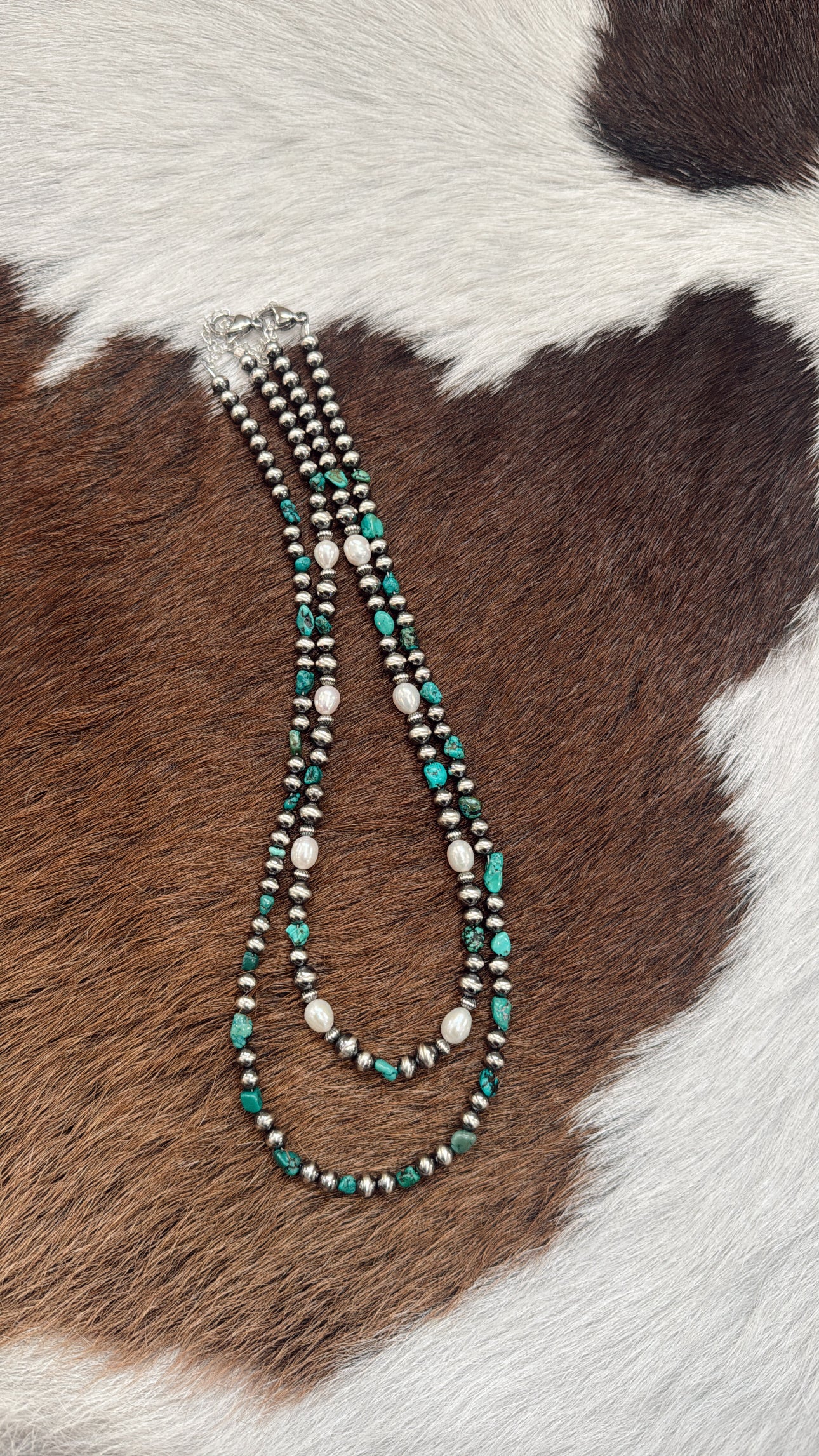 16" Turquoise & Freshwater Pearls