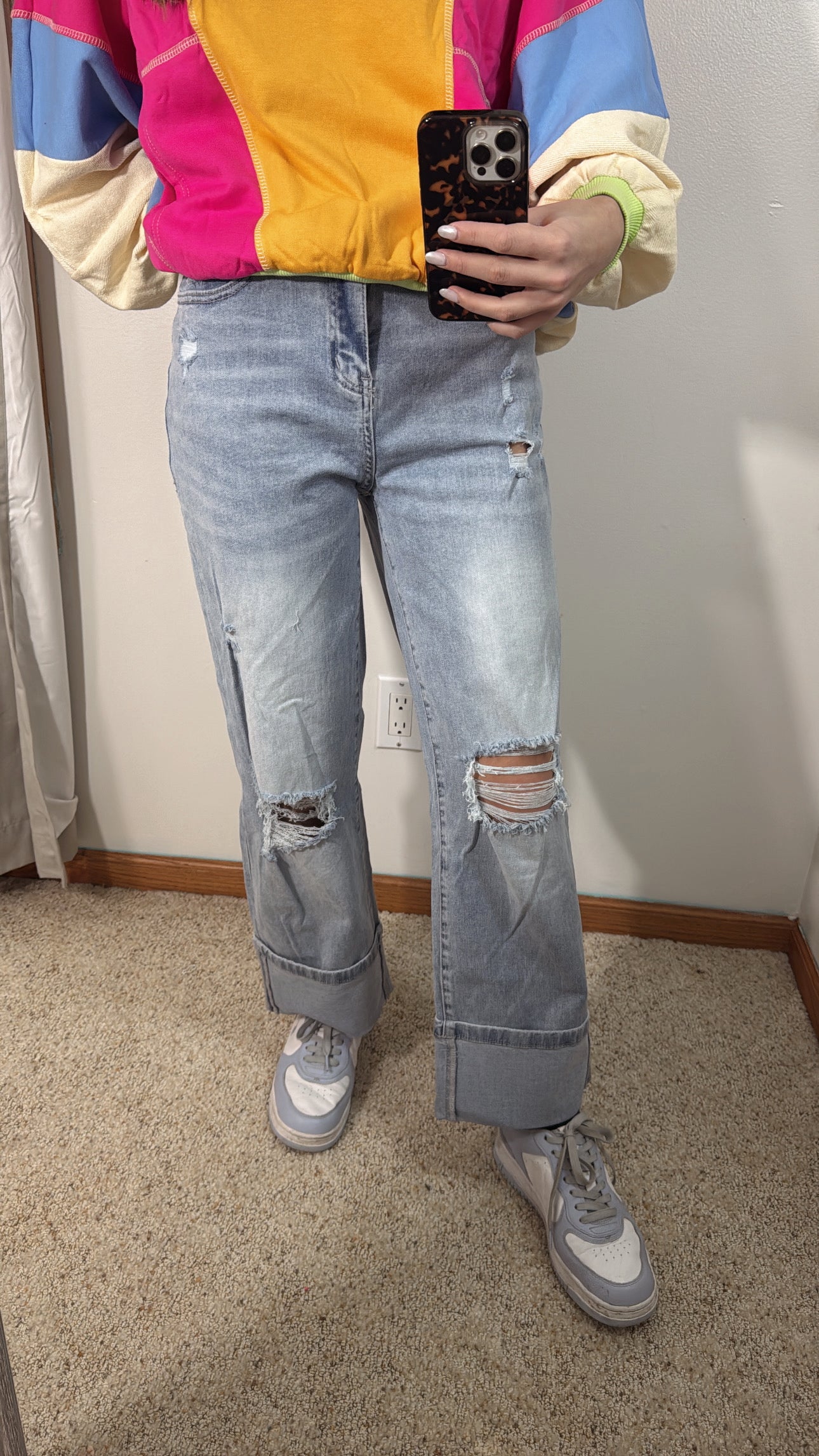 Distressed Flare Jeans