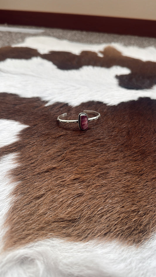 Sterling Silver & Purple Spiny Cuff