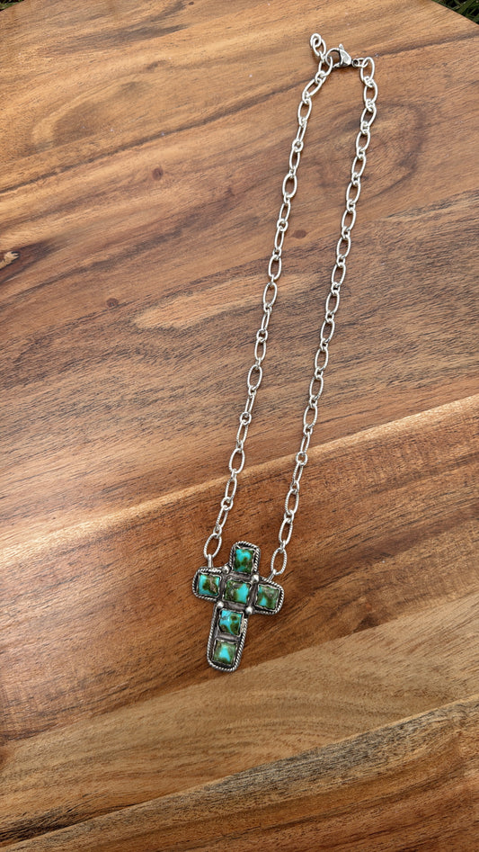 18" Sonoran Mountain Cross Necklace