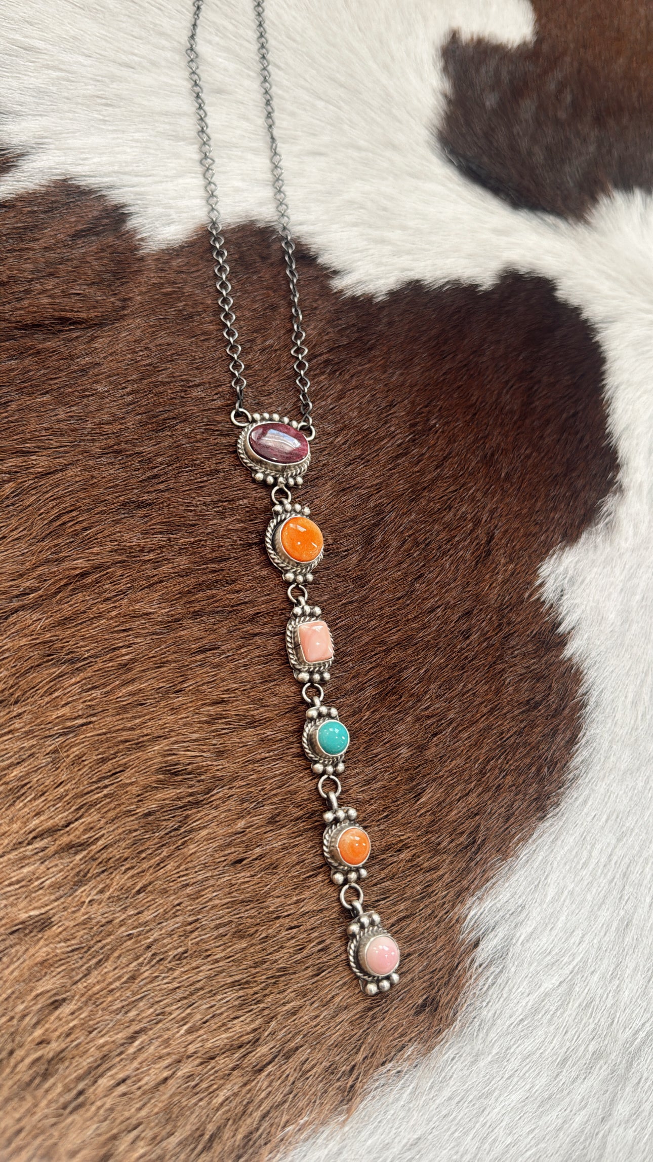 Multi Stone Lariat