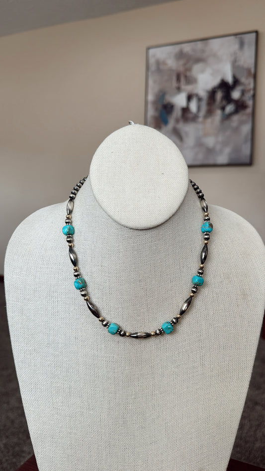 15" Turquoise Cubes