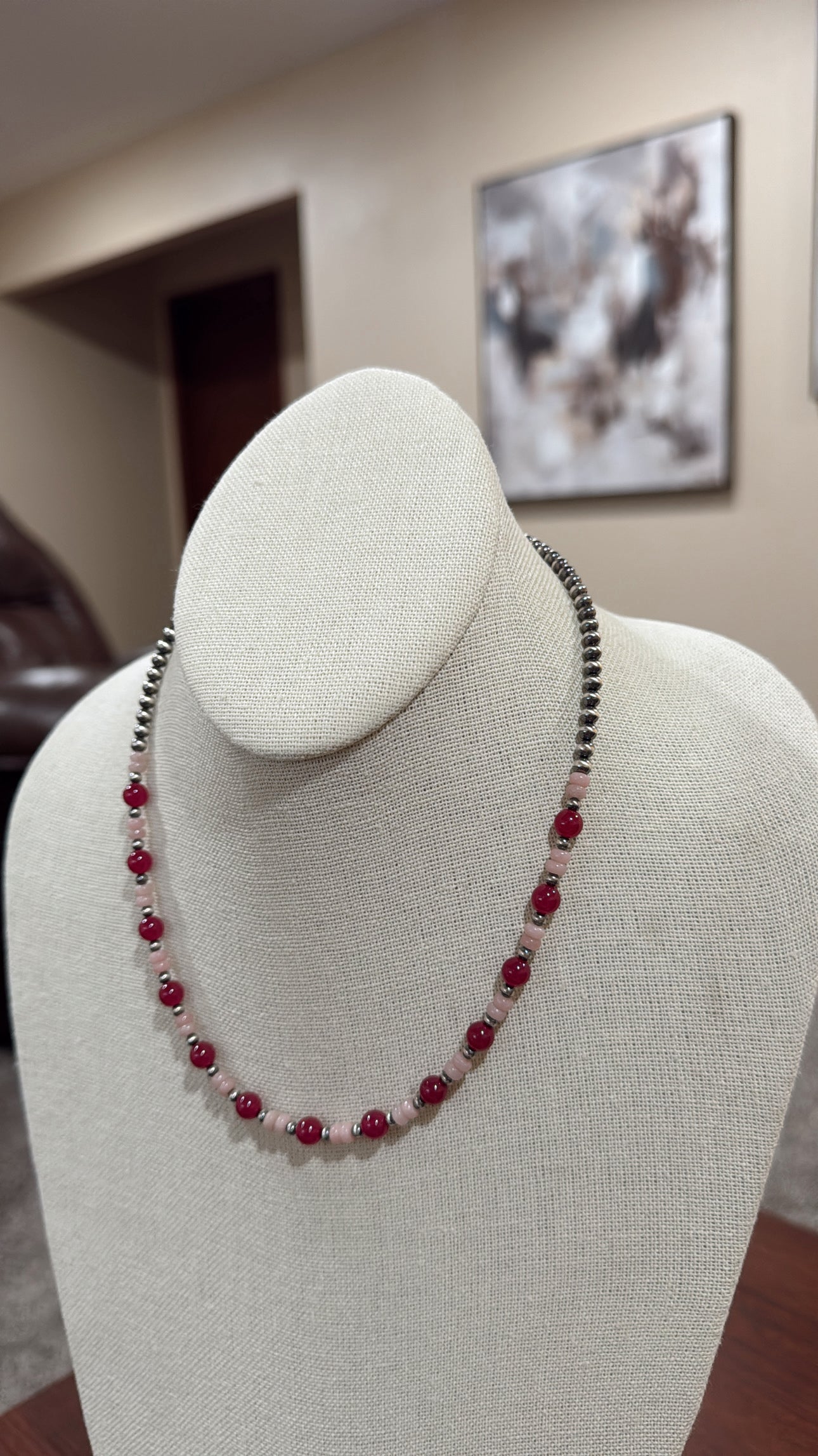 16" Pink Opal & Ruby