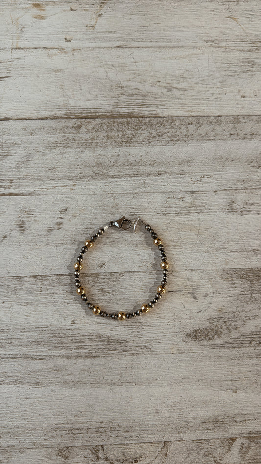 3-6mm Mixed Metals Bracelet