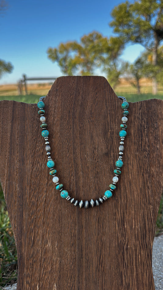 16" Turquoise & Freshwater Pearl