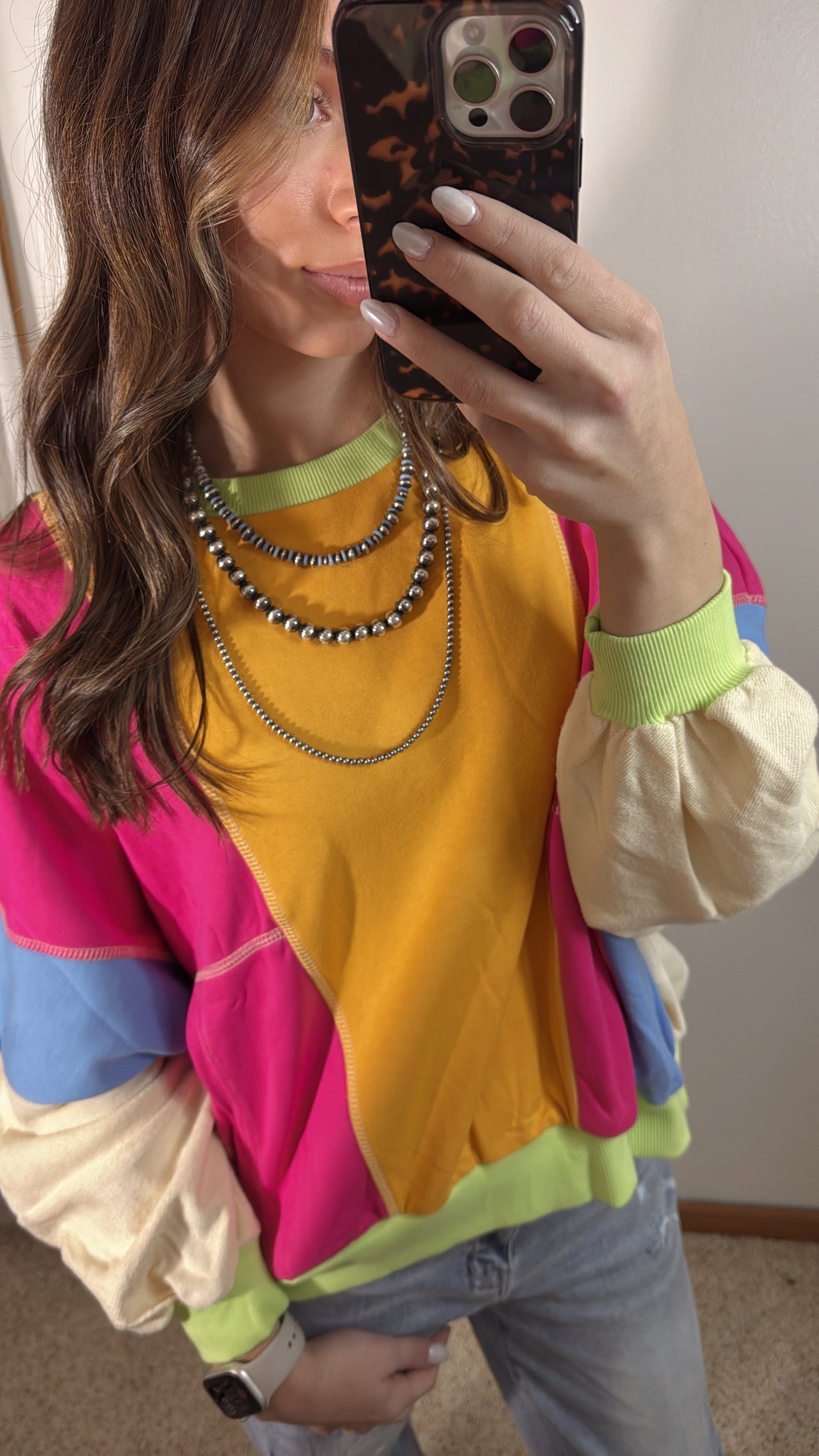 Colorblock Oversize Long Sleeve