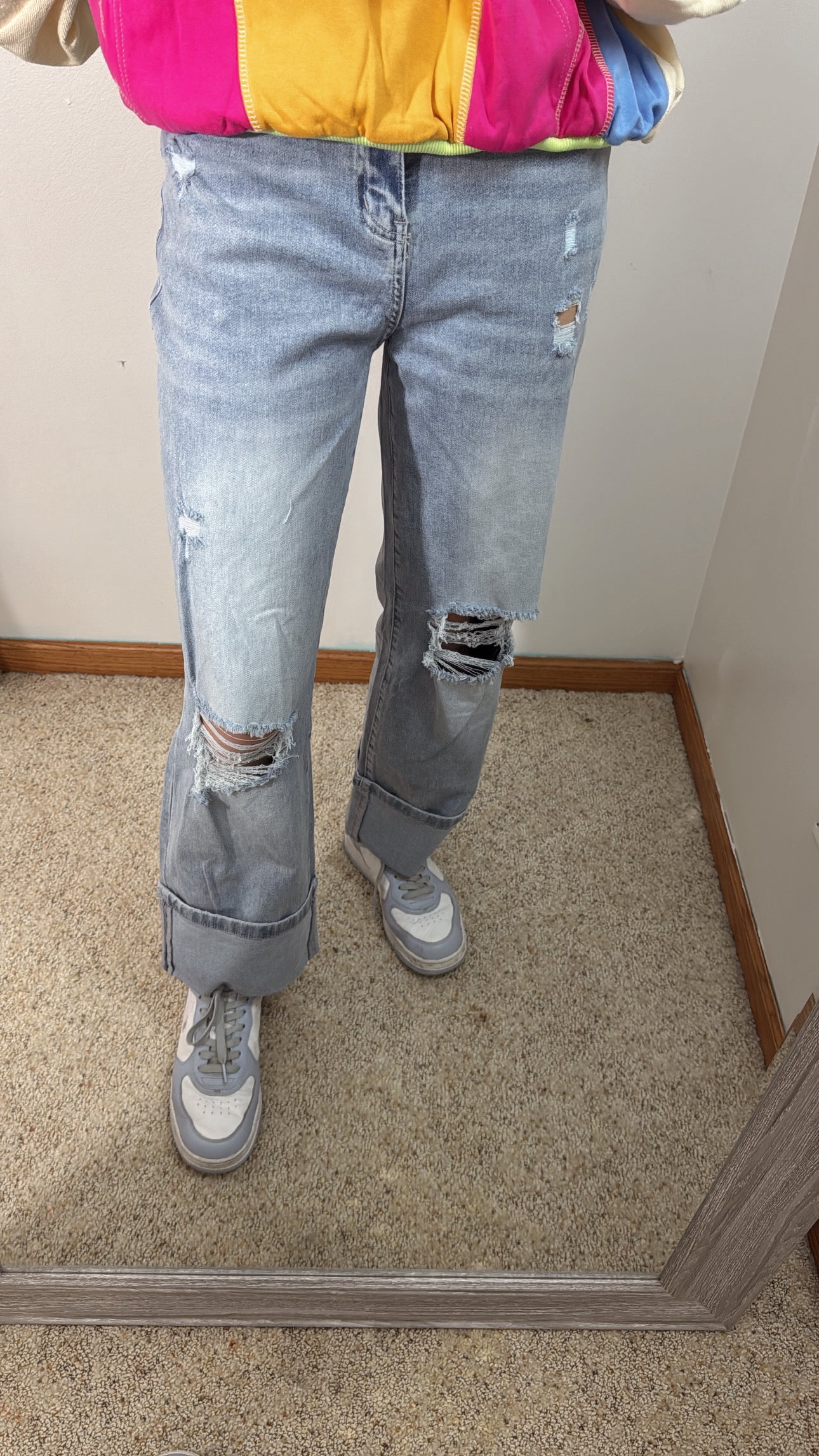 Distressed Flare Jeans