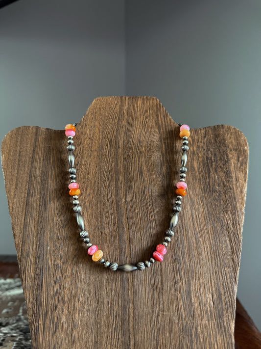 14" Pink & Orange Opal
