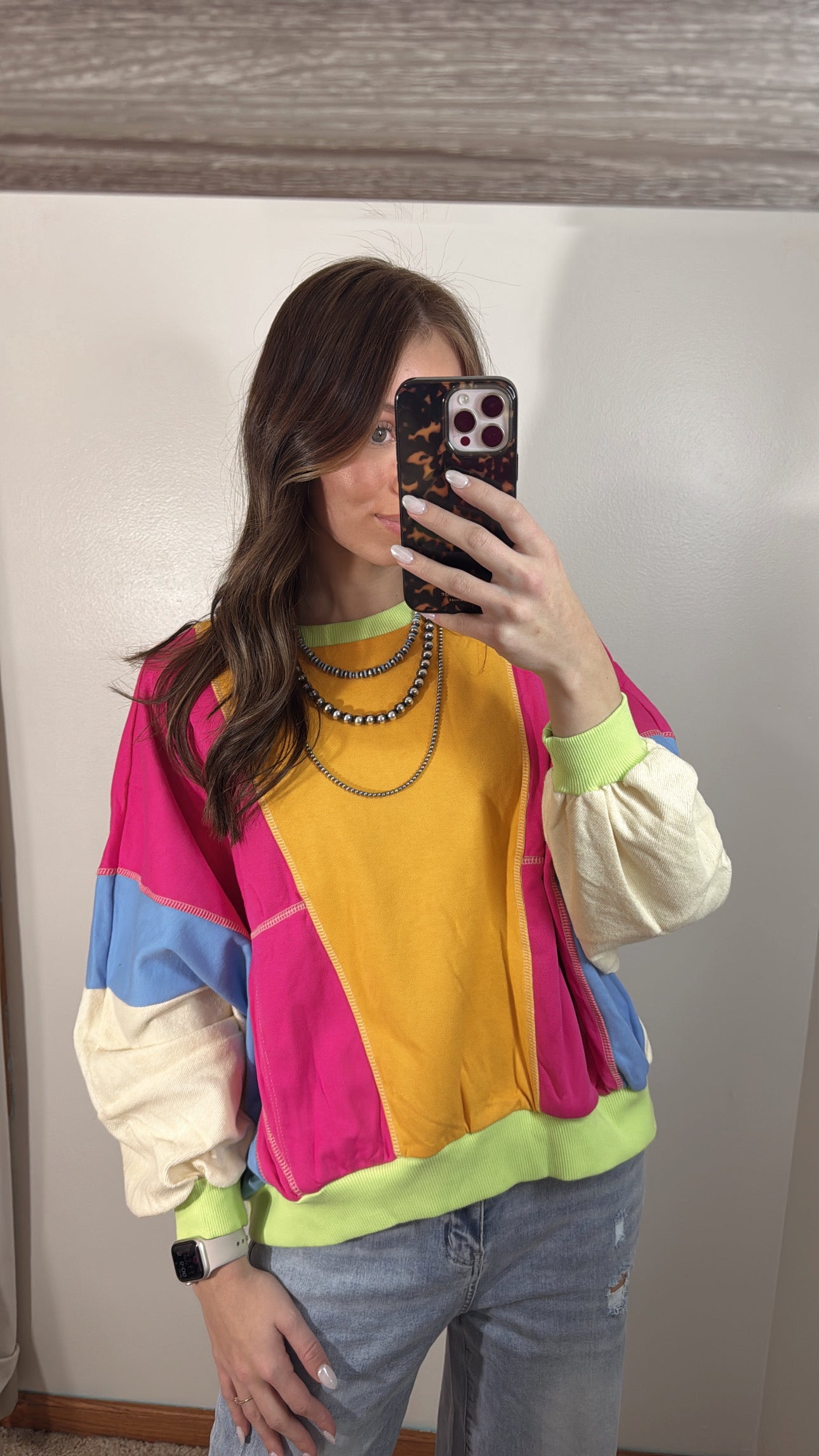 Colorblock Oversize Long Sleeve