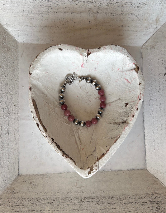 Pink Rhodonite 8mm Bracelet