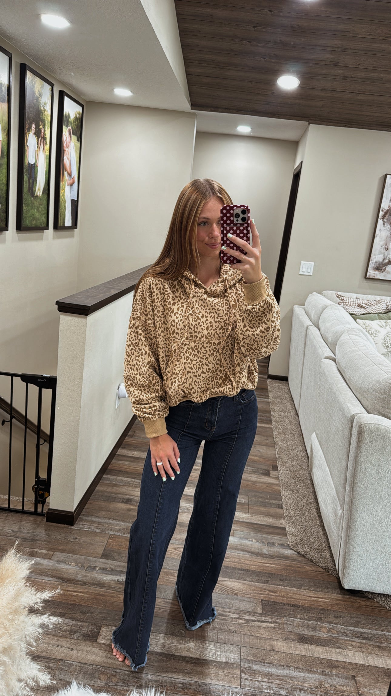 Loose Fit Leopard Hoodie