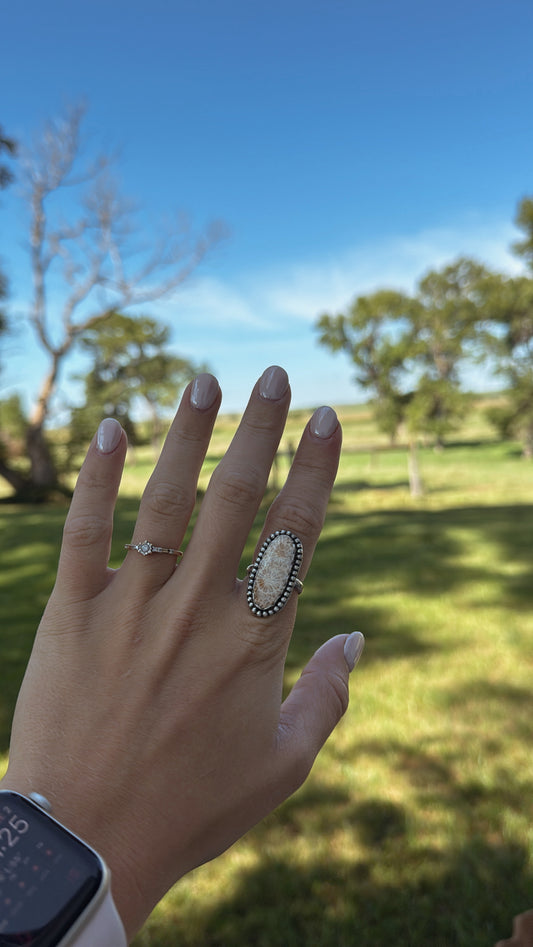 Fossilized Coral Ring