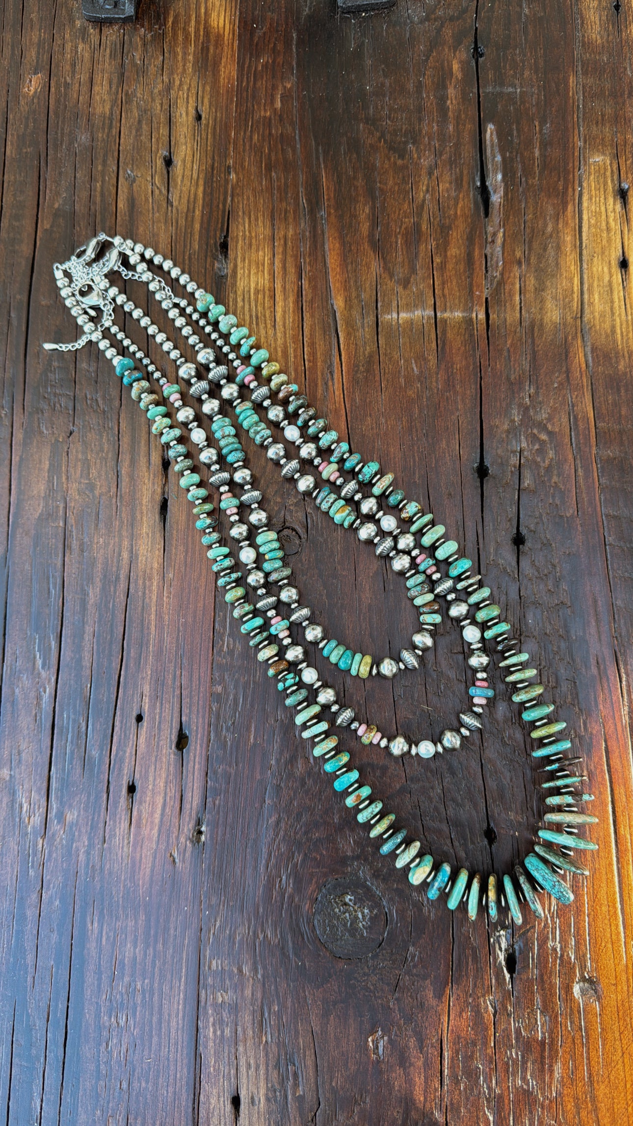 18" Turquoise/Pink Opal/Freshwater Pearls