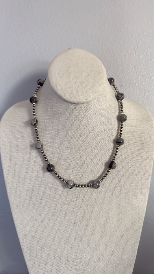 17" Black Picasso Jasper