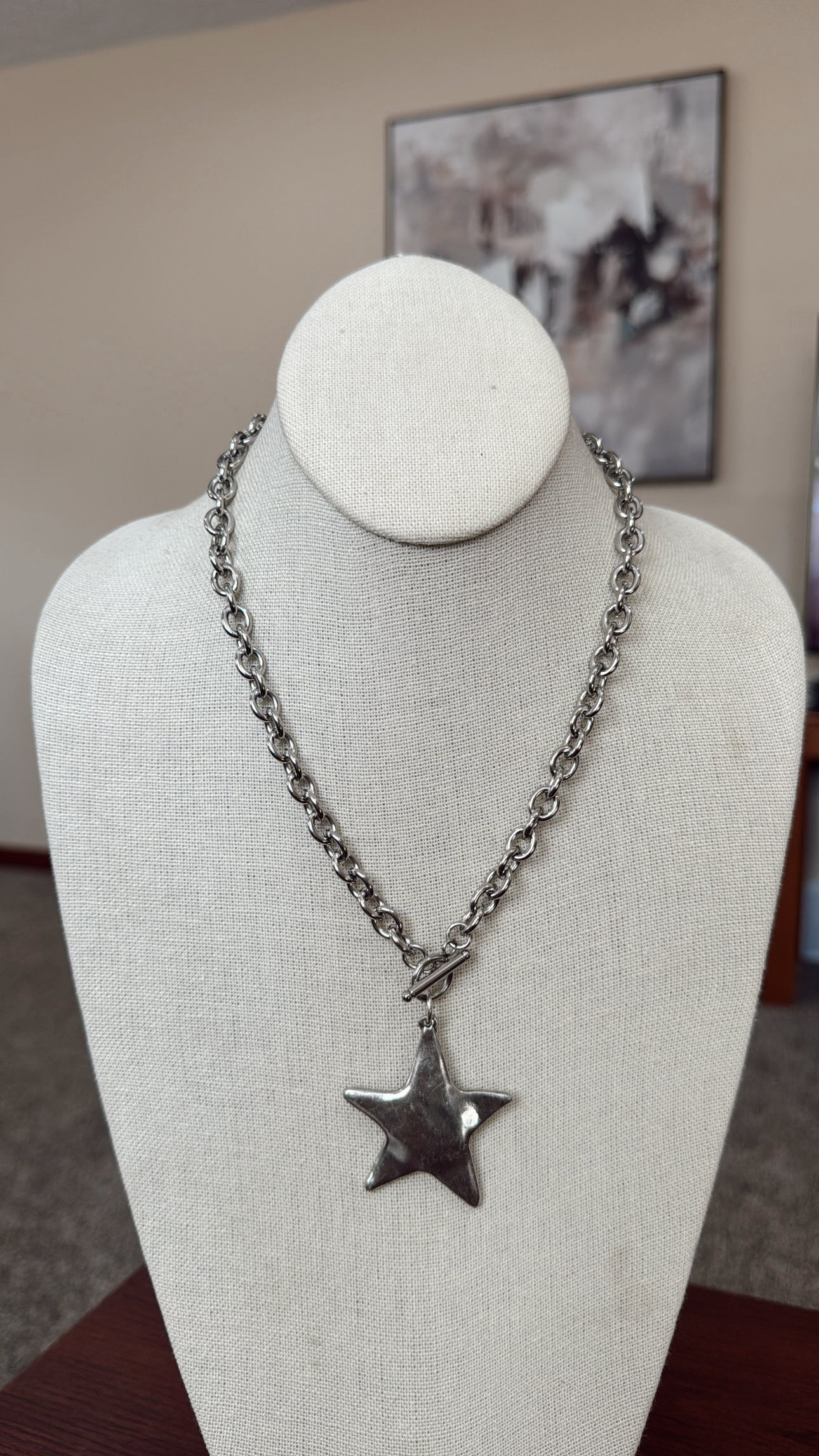 Star Toggle Necklace Silver